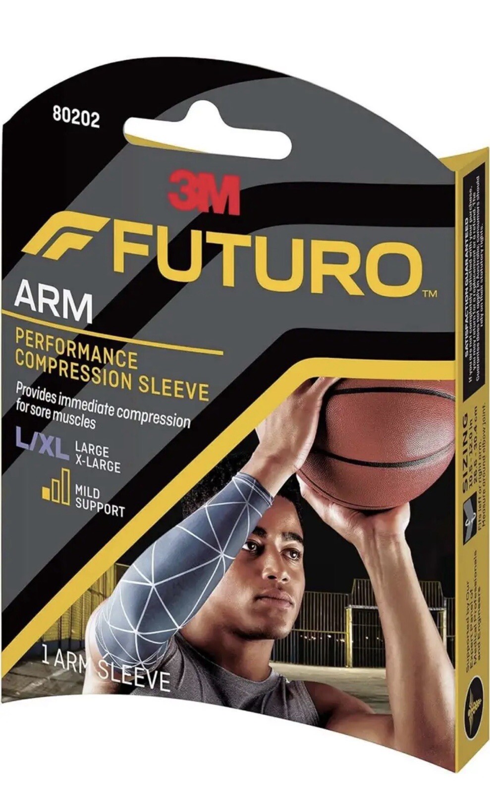 Futuro Sport Performance Compression Arm Sleeve, Large/X-Large