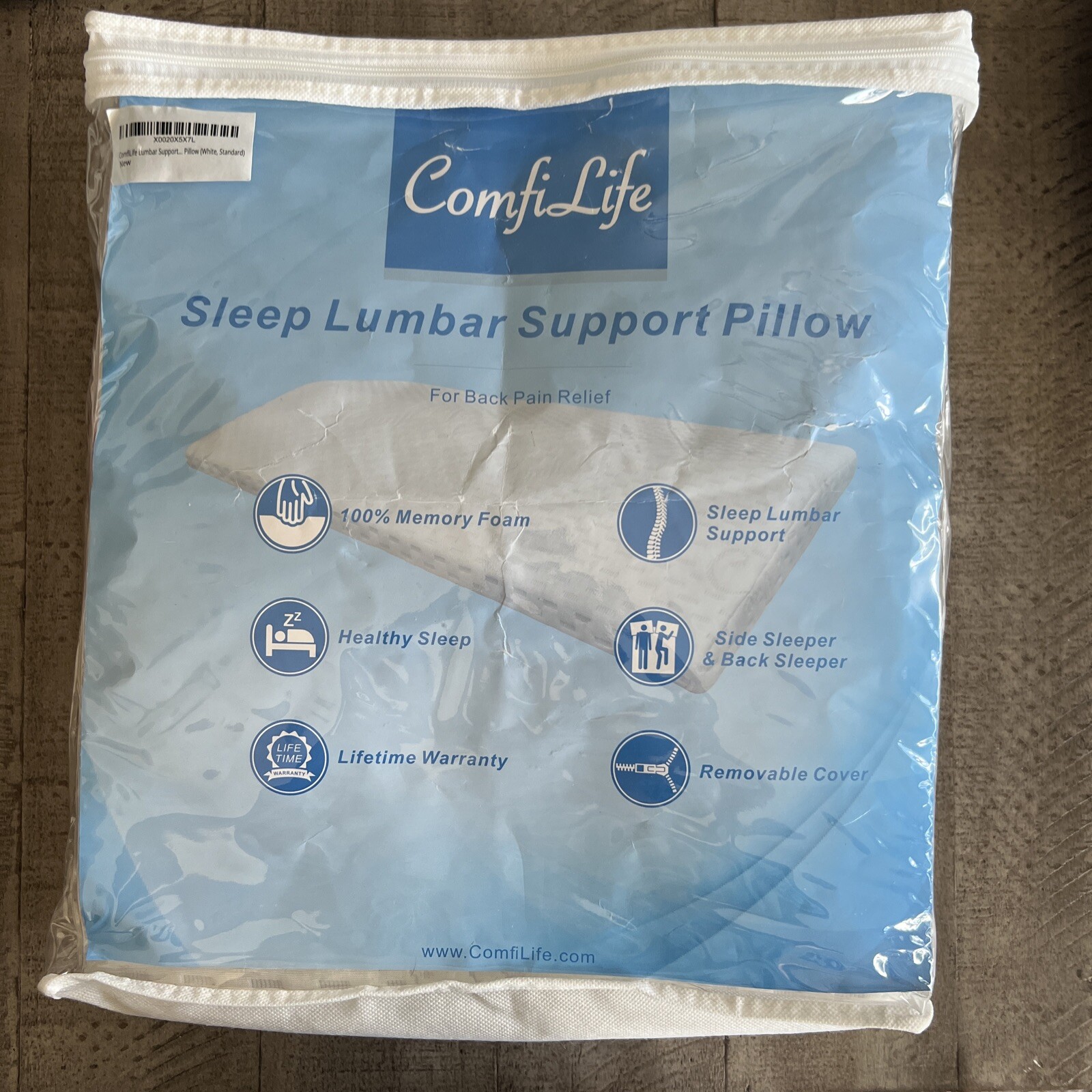 ComfiLife Sleep Lumbar Support Pillow for Back Pain Relief