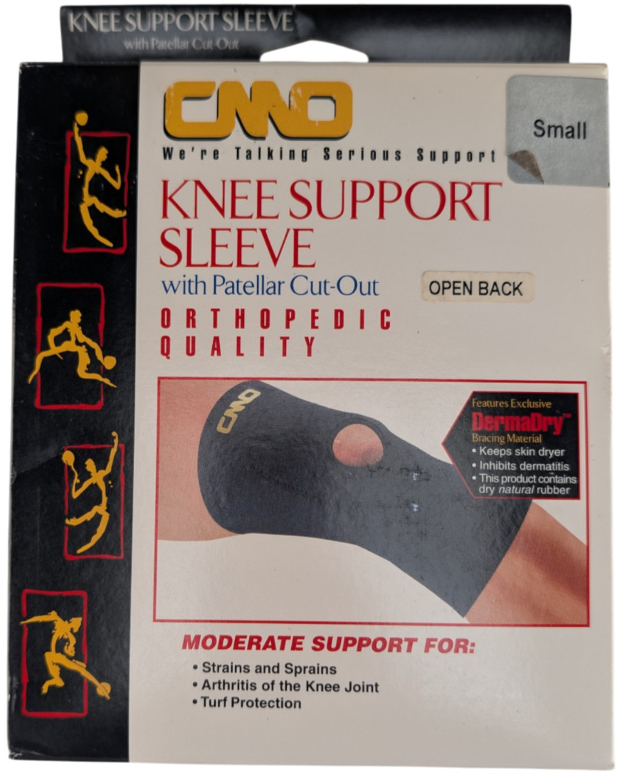 CMO Knee Support Sleeve with Patellar Cut-Out, Open Back, Small