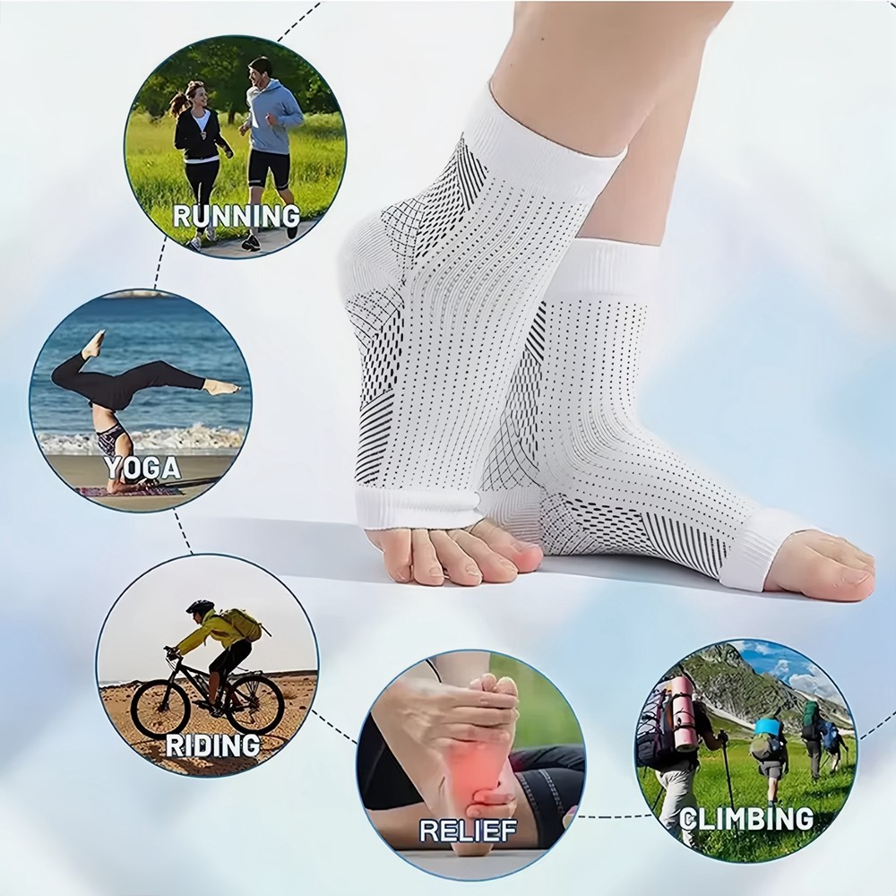 3 Pairs Neuropathy Socks, Foot Compression Sleeve For Pain, Anti Fatigue Support