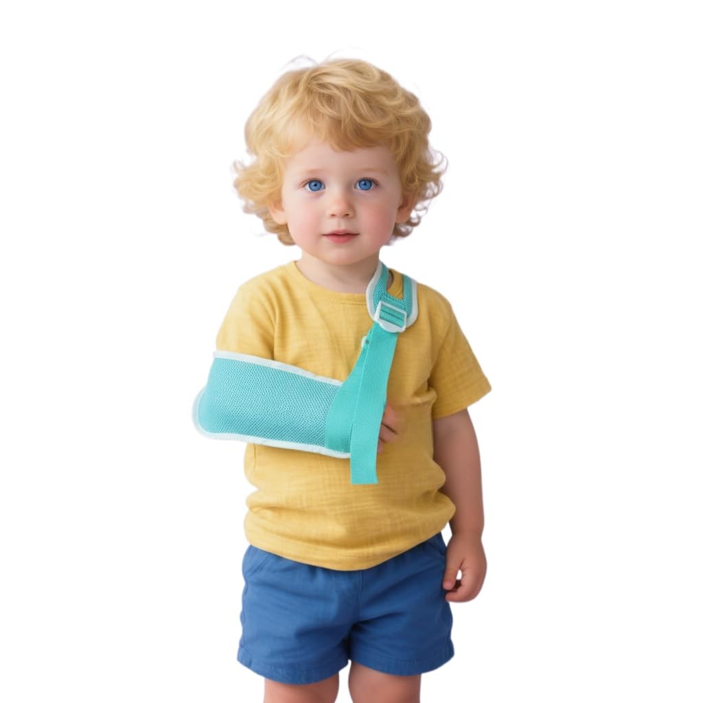 Adjustable Kids Arm Sling Shoulder Support PostOperative Brace Blue Small