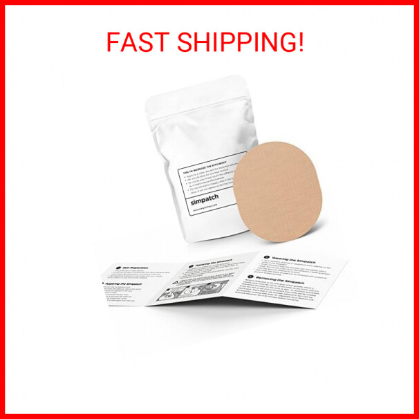 SIMPATCH Universal Adhesive Patch (25-Pack) – Waterproof Adhesive, CGM Patches