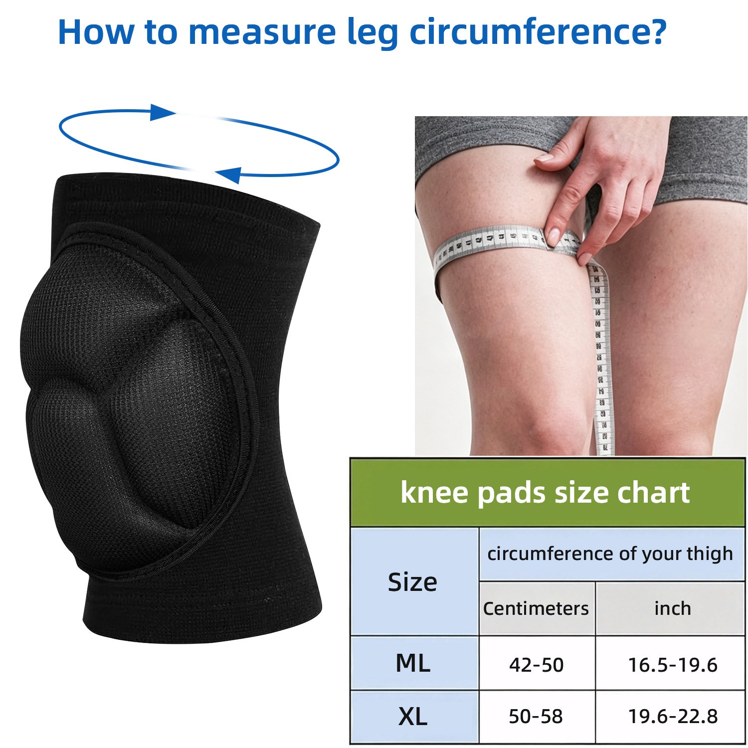 Durable Knee Pads 1Pair – Leg Protector for Sports Construction & Flooring | USA