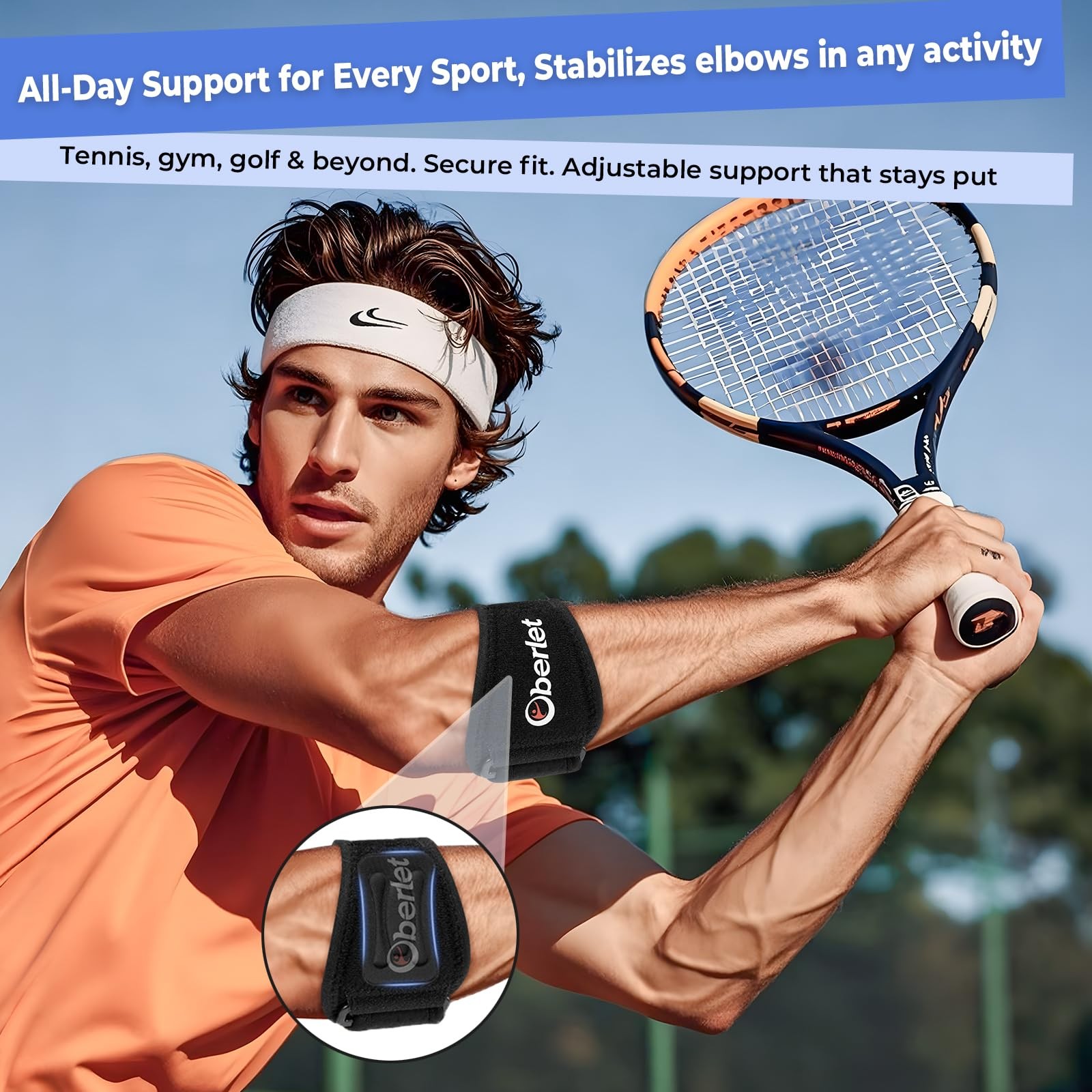 Oberlet Rose Red Elbow Brace Strap