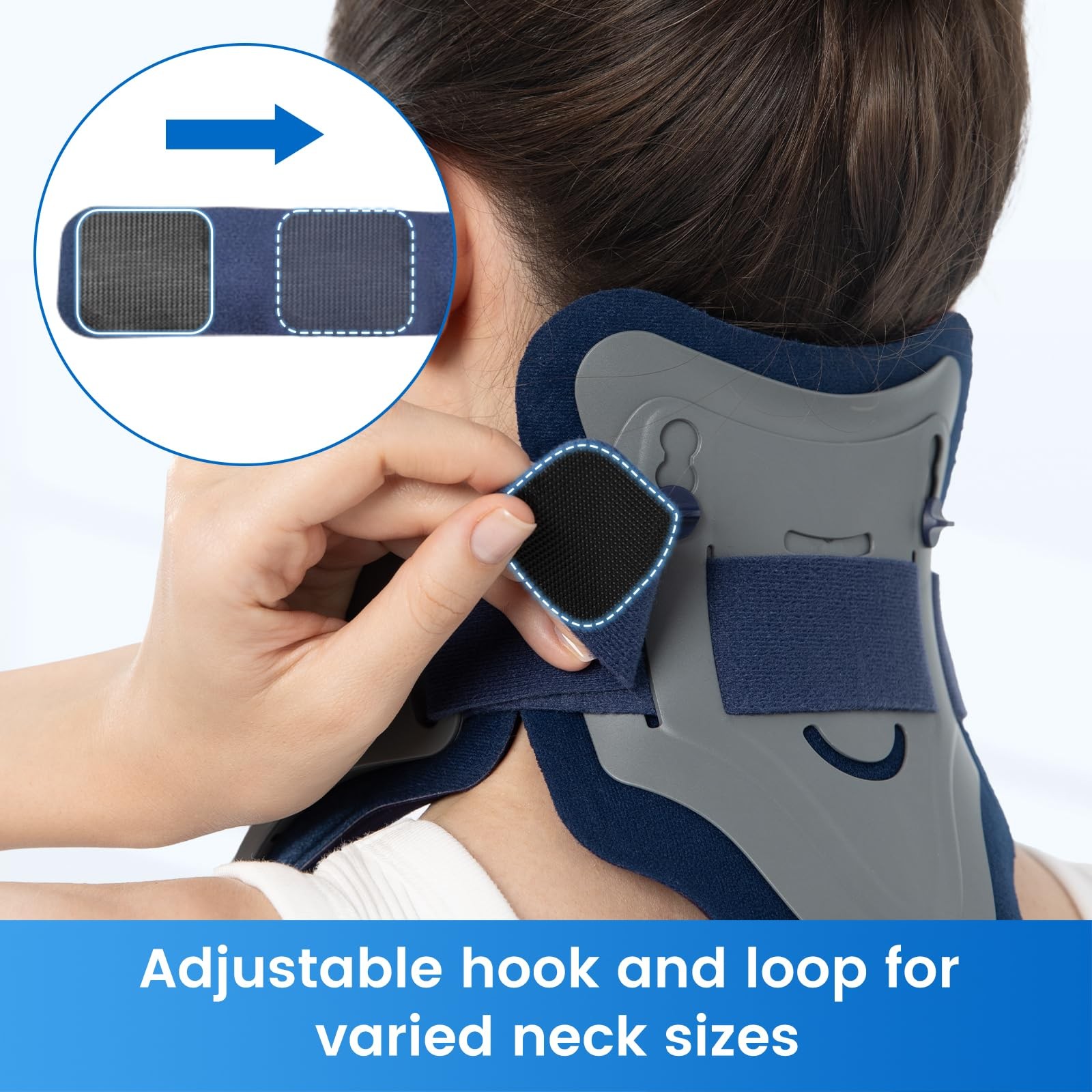 Neck Brace Cervical Collar for Pain Relief Soft Cotton Foam Pads 11.5-16.5″