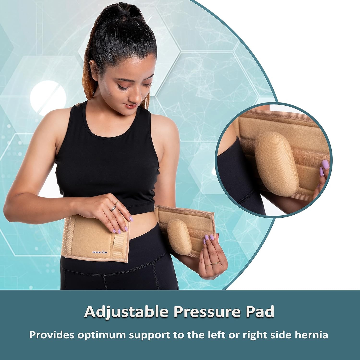 Umbilical Hernia Belt Hernia Support Brace with Removable Compression Pad