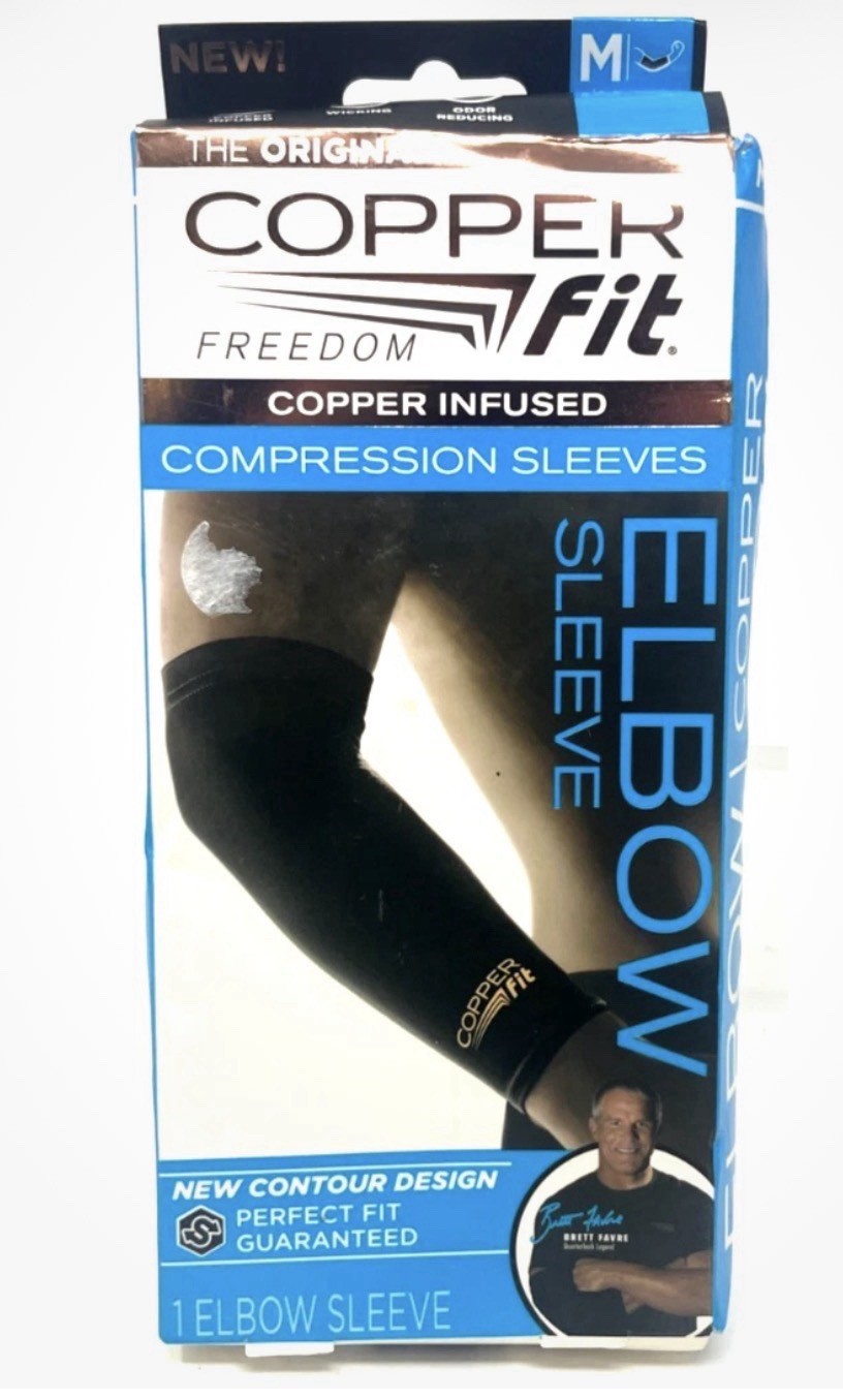 Copper Fit Compression Sleeves Elbow Sleeve New In Packaging MEDIUM 8.5″ – 10″
