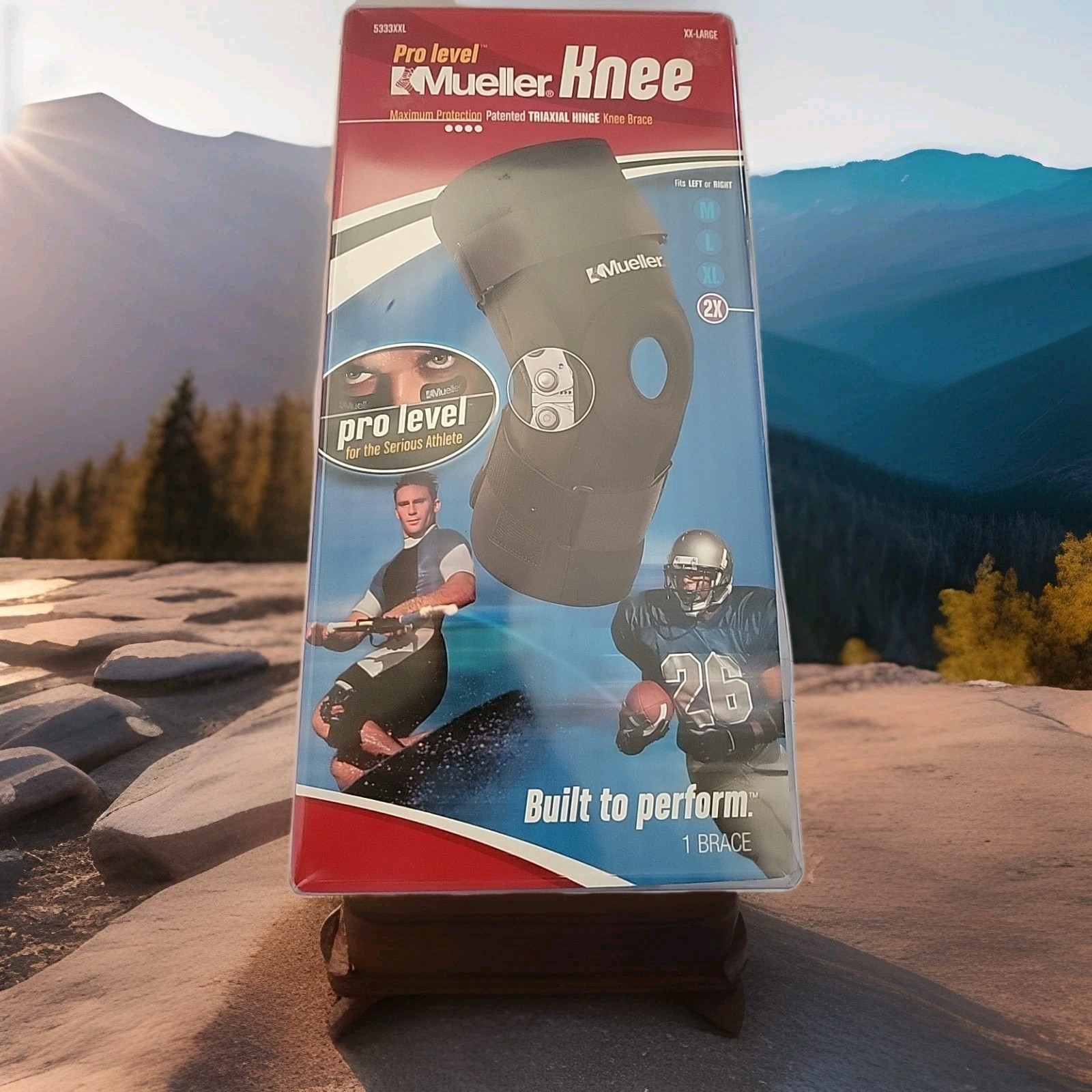 MUELLER SPORT CARE 1-PRO LEVEL HINGED KNEE BRACE XXL NEW ON SALE!