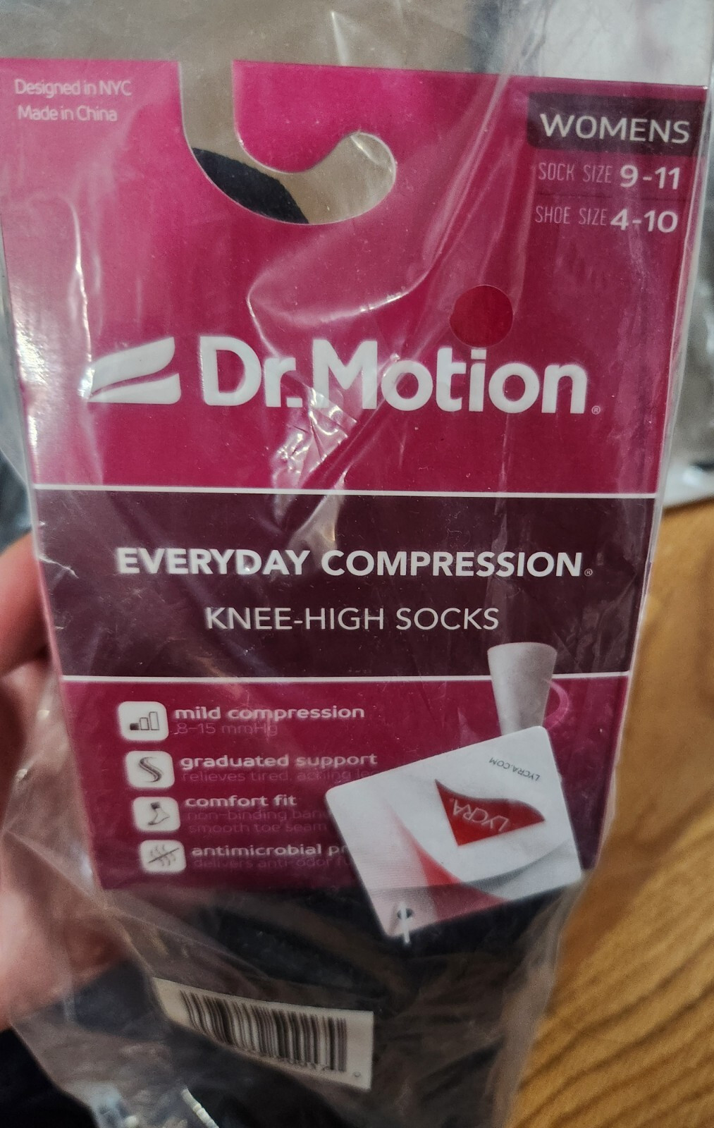 Dr. Motion Everyday Compression Knee High Socks BLACK Womens 9-11