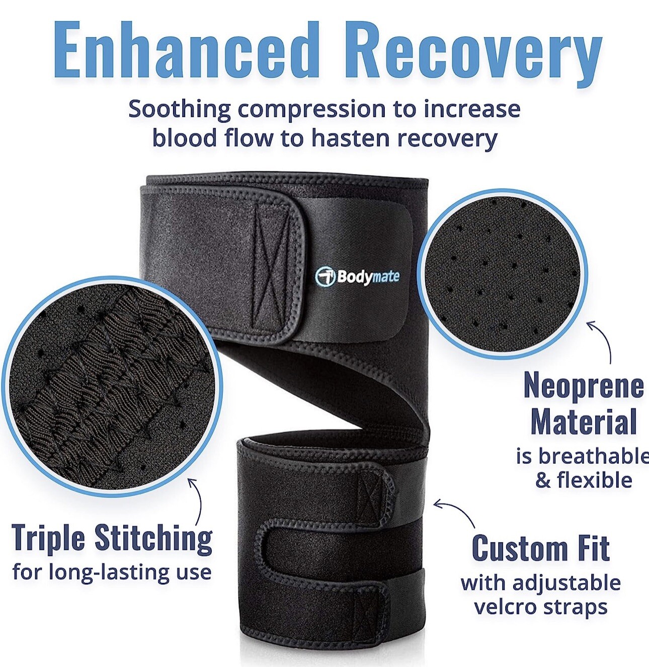 BODYMATE TOP-K-073 Compression Brace – Black