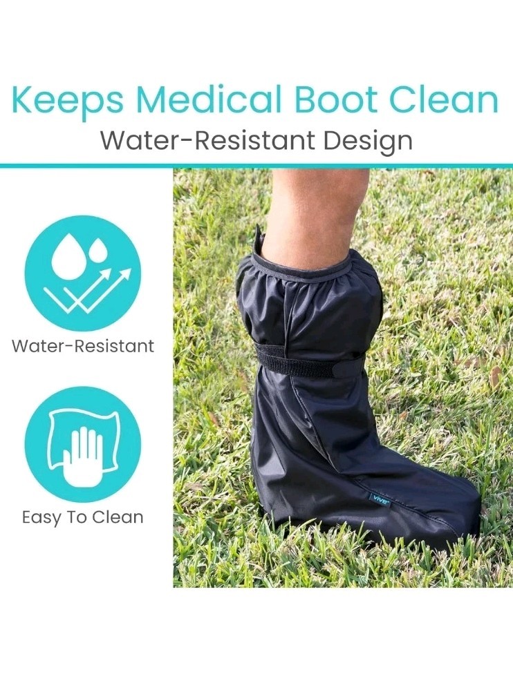 Walking Boot Cover Waterproof – for Medical Orthopedic Brace & Cast, Fractured