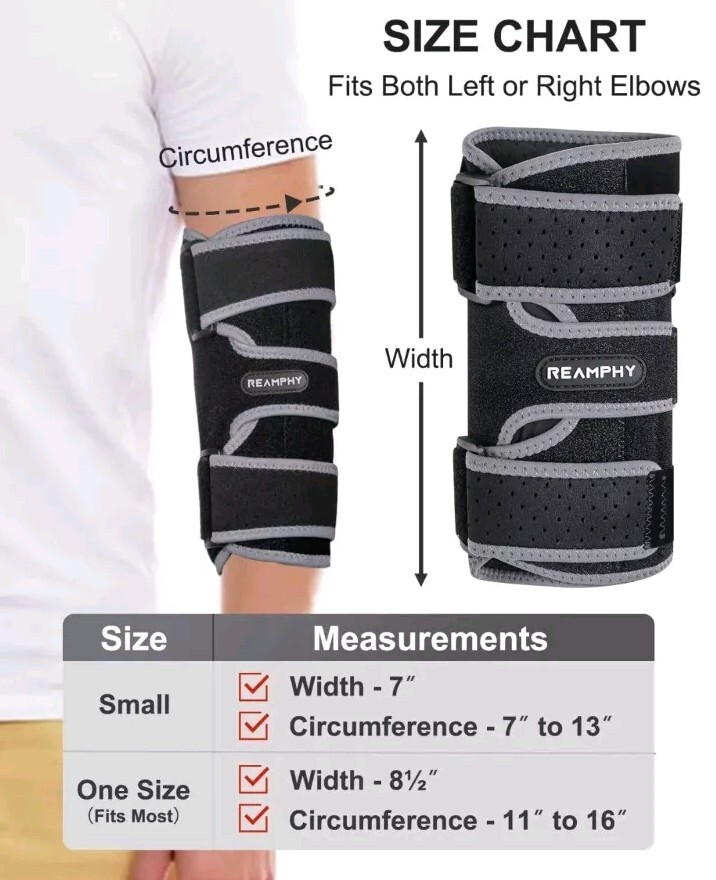 Elbow Brace,Comfortable Night Elbow Sleep Support,Elbow Splint, Adjustable St…