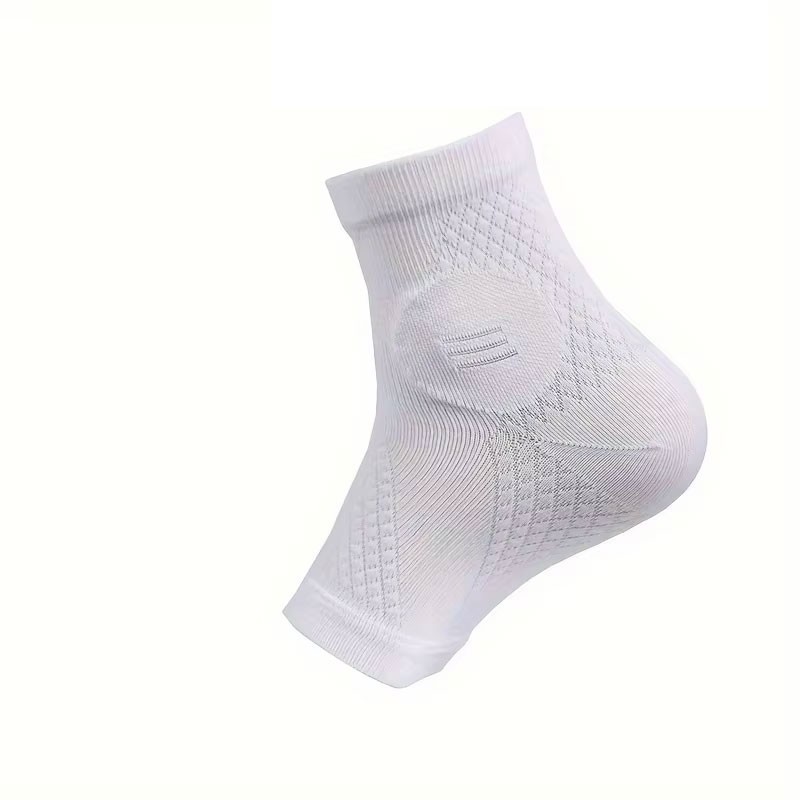 1Pair Adjustable Copper Infused Ankle Support Compression Sleeve for Sports