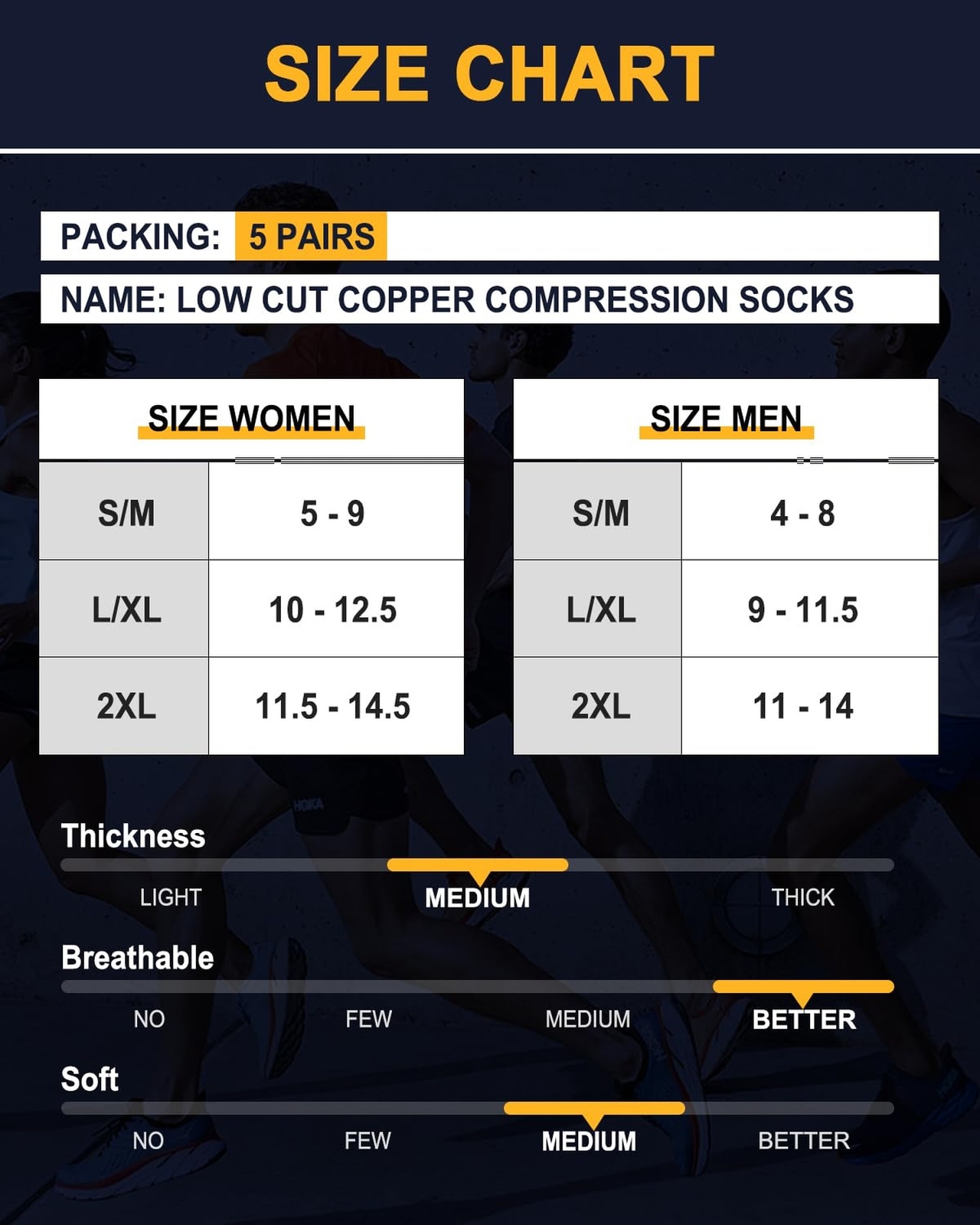 5 Pairs Copper Compression Socks for Women & Men – Ankle Plantar Fasciitis Ar…