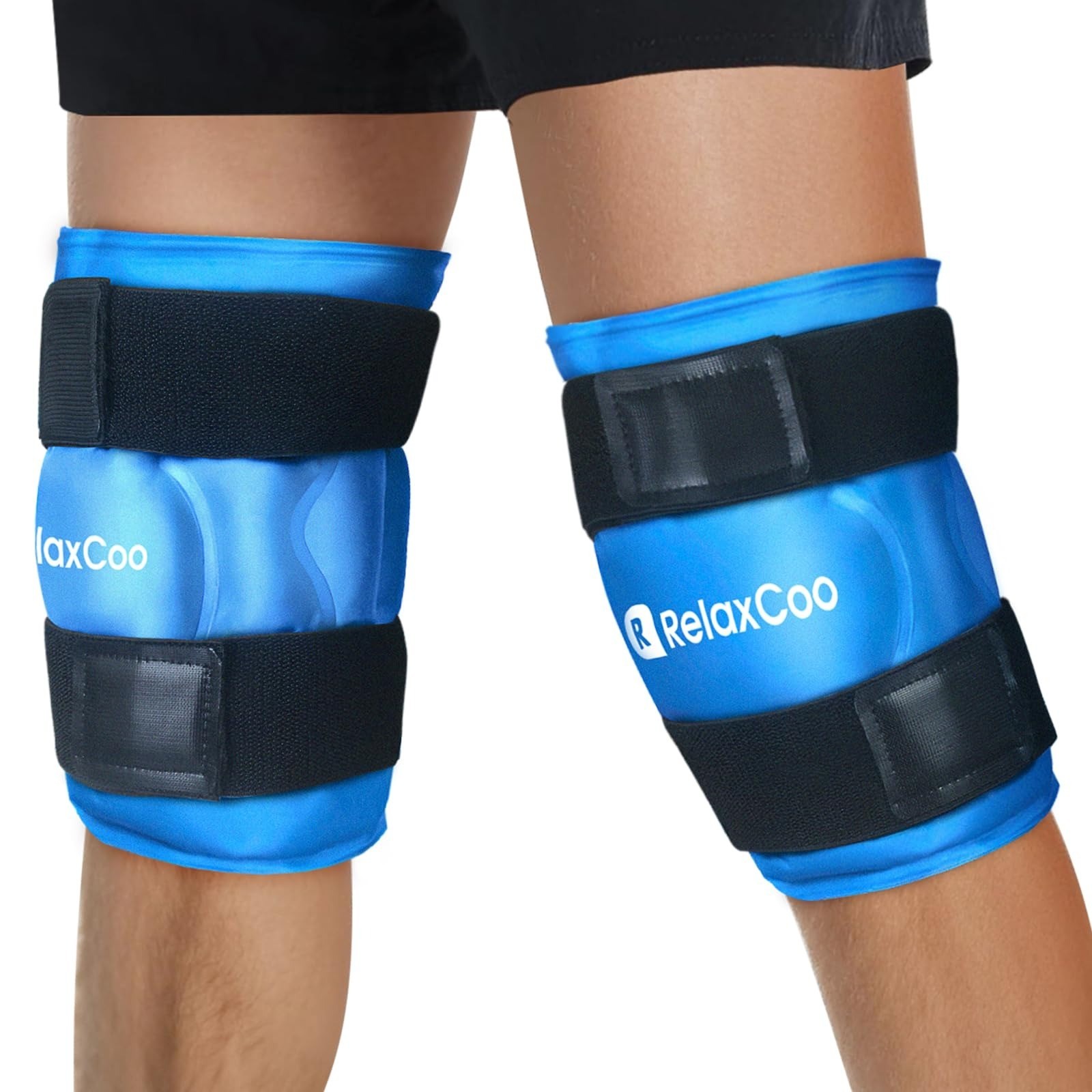 RelaxCoo Ice Pack for Knee Pain Relief, Reusable Gel Wrap, Blue
