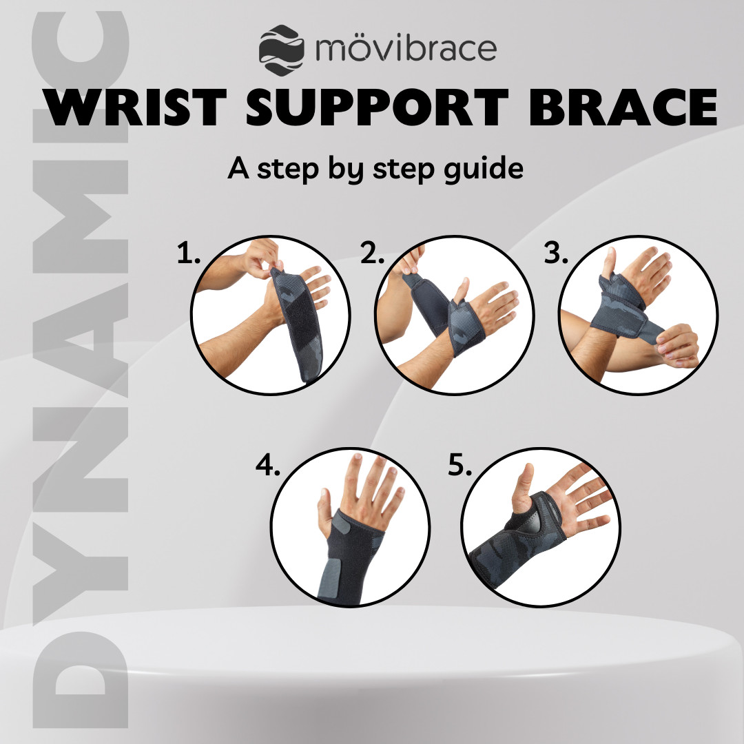 Mövibrace Dynamic Wrist Splint Brace – Available in Right or Left