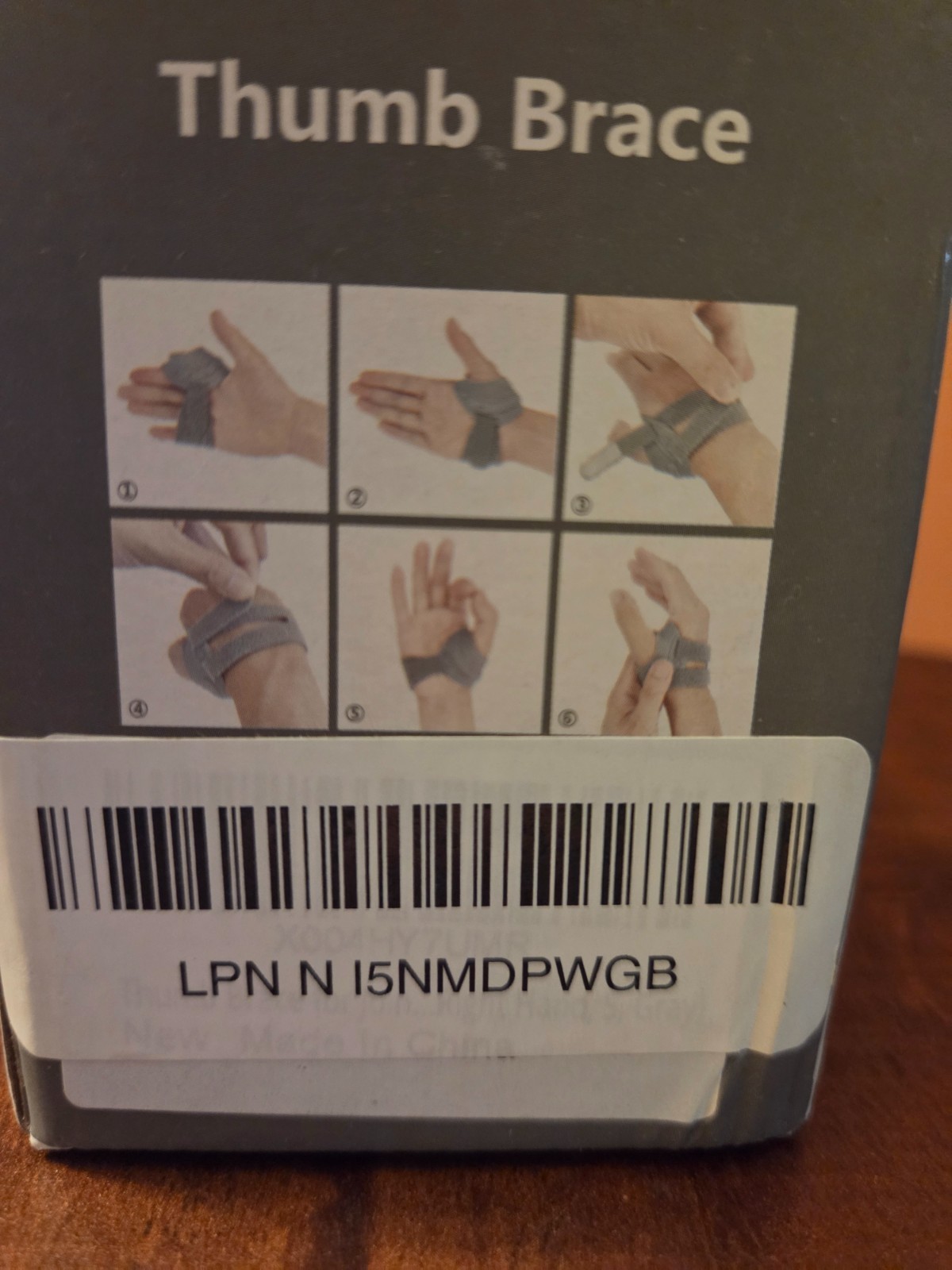 Thumb Brace – Small – Right Thumb – Gray