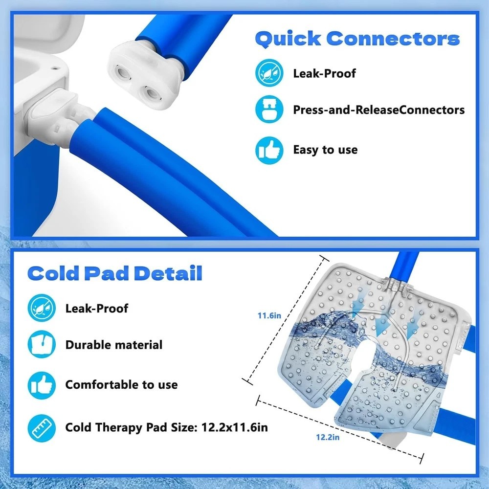 Ice Machine for Knee after Surgery, Cold Therapy Machine for Knee Replacement wi