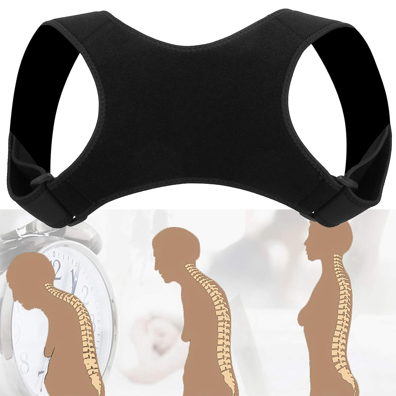 Adjustable Upper Back Posture Corrector Brace – for Men and Women