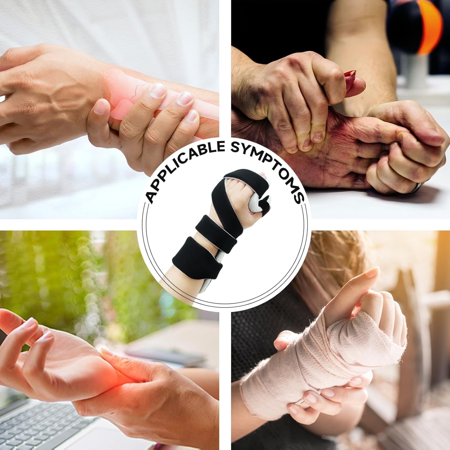 Soft Functional Resting Hand Splint with Finger Separator,Stroke Hand Brace B…
