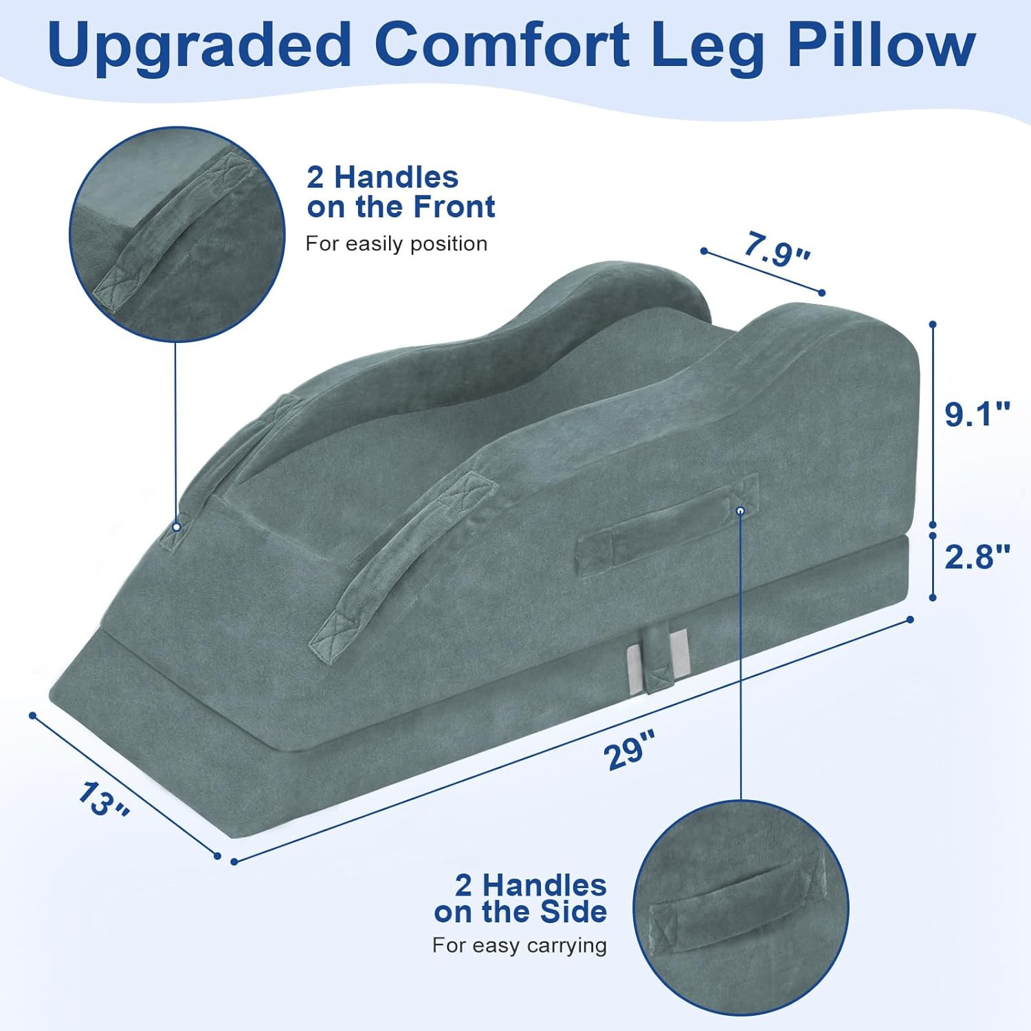 Adjustable Leg Elevation Pillows for after Surgery,Ergonomic Curve Keeps Straigh