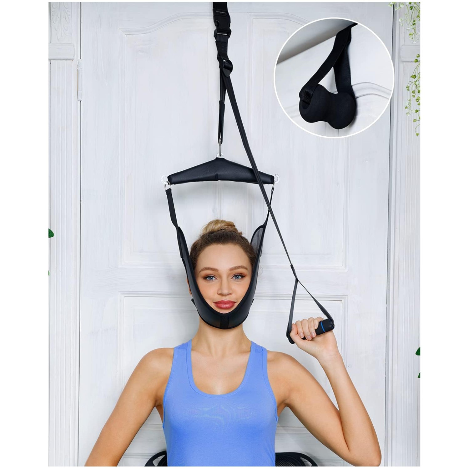 Cervical Neck Traction Device with Adjustable Sling for Ultimate Comfort Relief