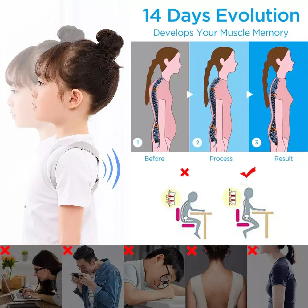 Smart Posture Corrector Device Posture Training Neck Adult Kids