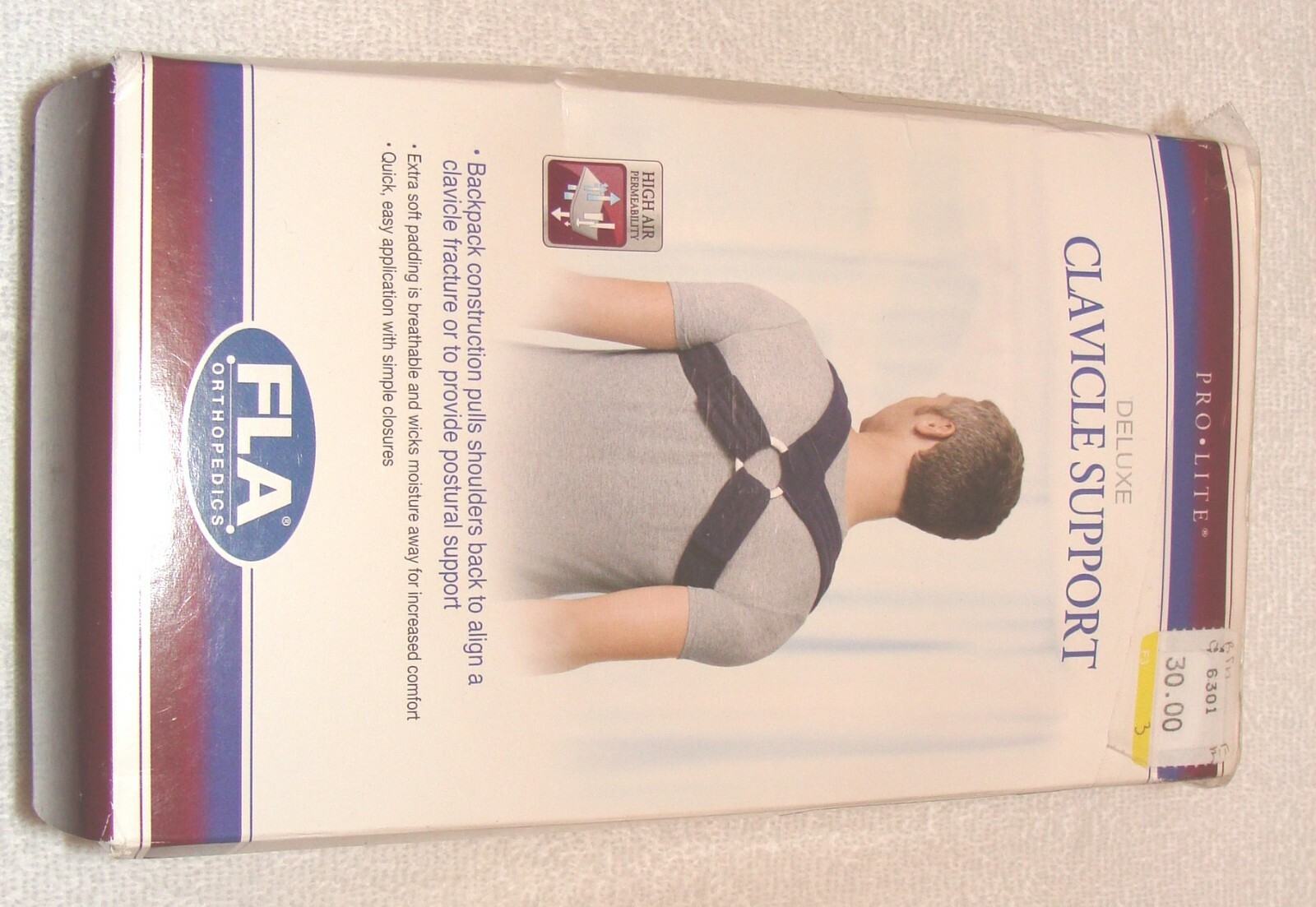 FLA Orthpedics Deluxe Clavicle Support XSmall New old Stock