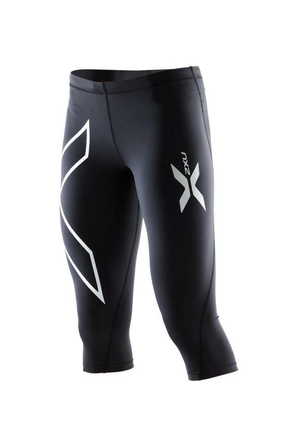 2XU Womens Compression 3/4 Tights ( Black / Silver ) | GREAT BARGAIN