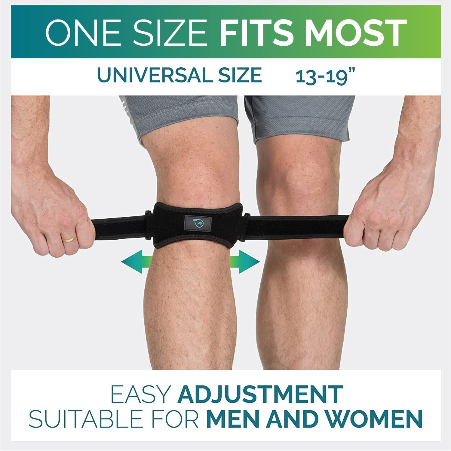 Adjustable Patella Strap Knee Brace – Pack of 2 for Arthritis & Athletic Support