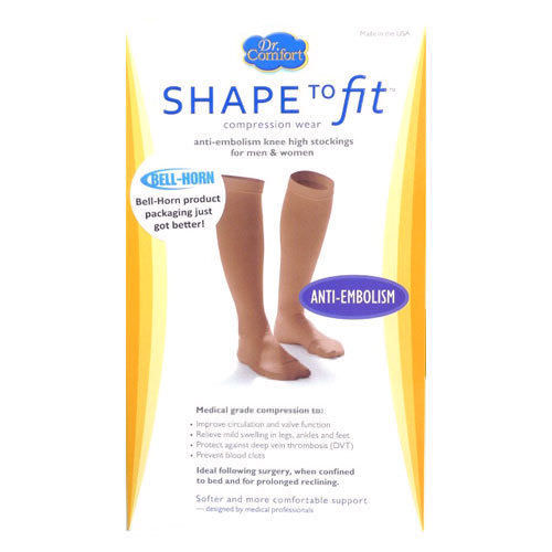 Anti Embolism Knee Stockings 18 mmHg Compression Closed Toe Supports Unisex