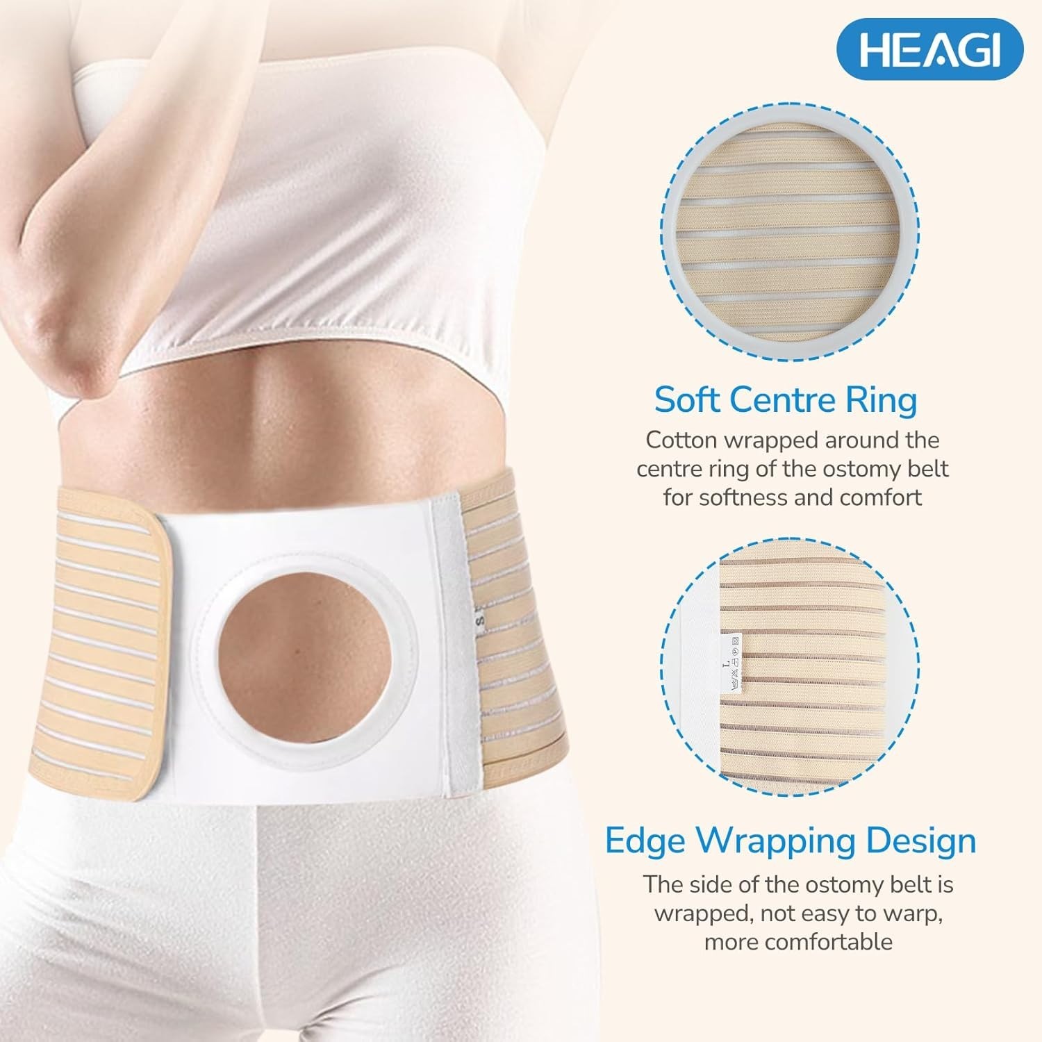 Ostomy Support Belt, Adjustable Stoma Support Belt Medical Ostomy Hernia Belt…