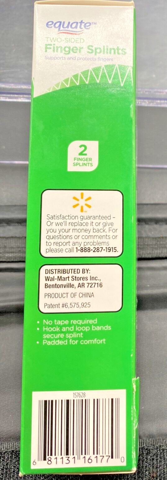 Equate – Two-Sided Finger Splints 1M & 1L- Supports & Protects Fingers.