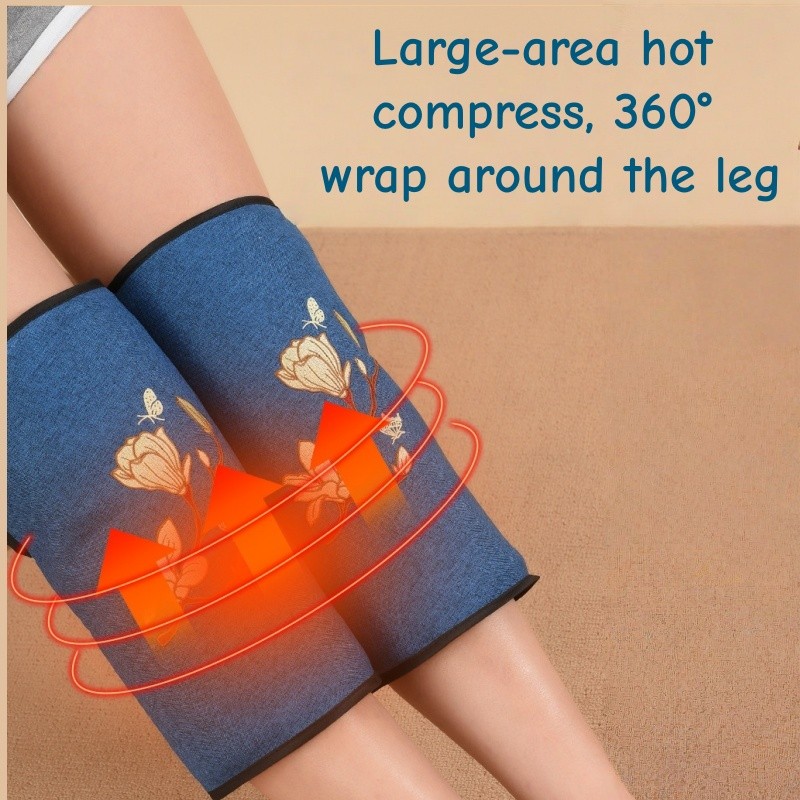 Electric Heated Knee Brace Moxibustion Heating Leg Massage Warm Pain Relief Pad