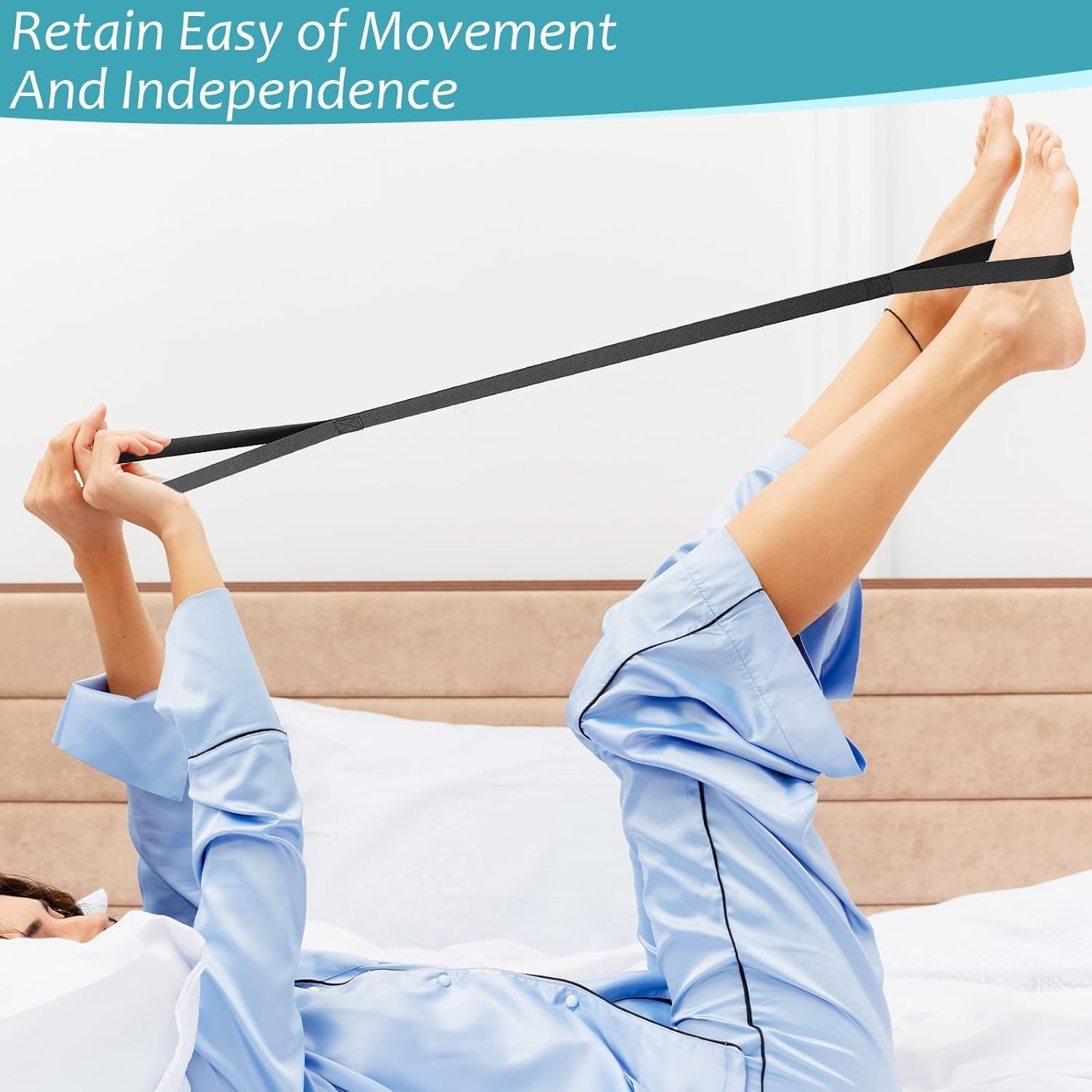 Extra Long Leg Lifter Strap for Elderly Hip & Knee Surgery, Wheelchair Aid