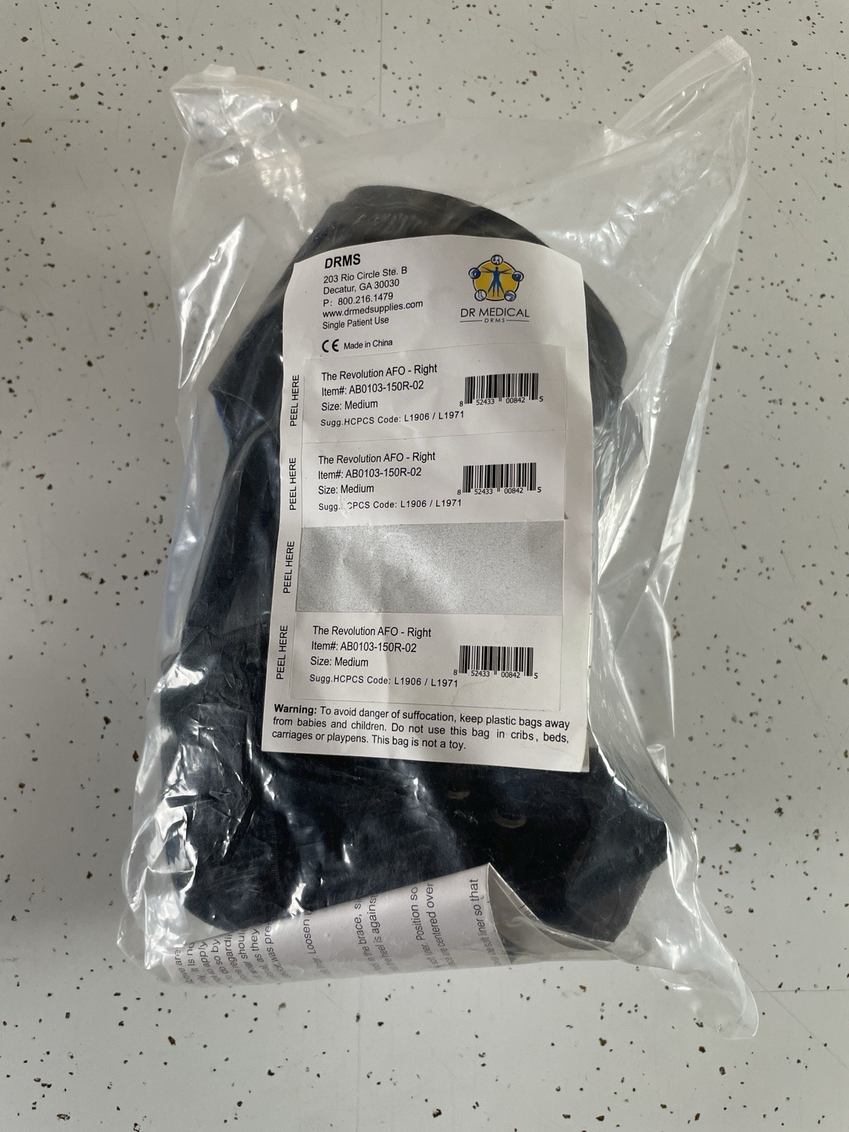 DRMS Dr Medical Revolution AFO Right Ankle Medium AB0103-150R-02