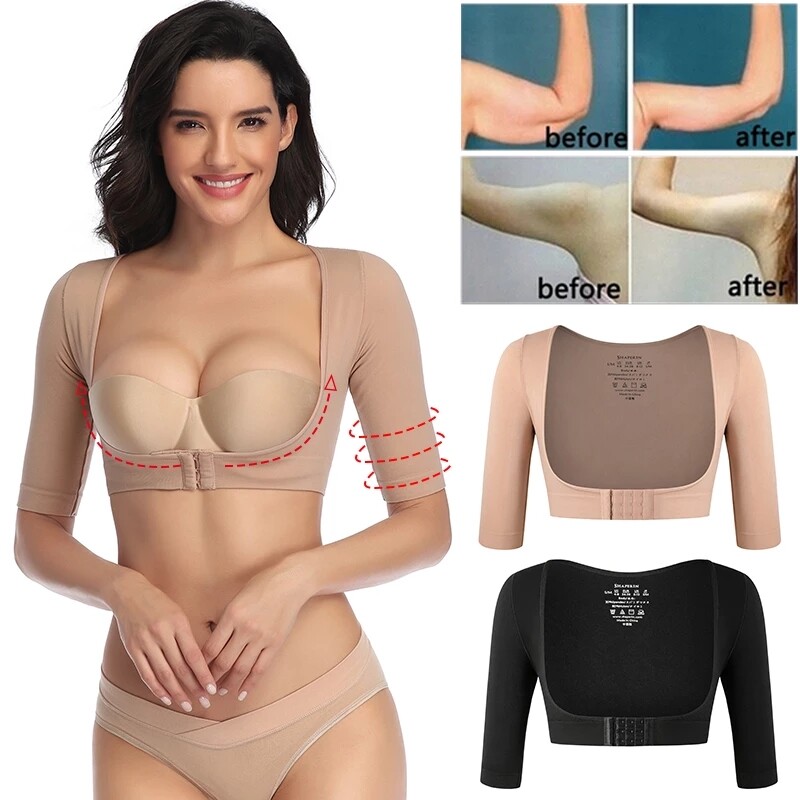 Women Upper Arm Shaper Post Surgical Slimmer Compression Shapewear Tops Sleeves