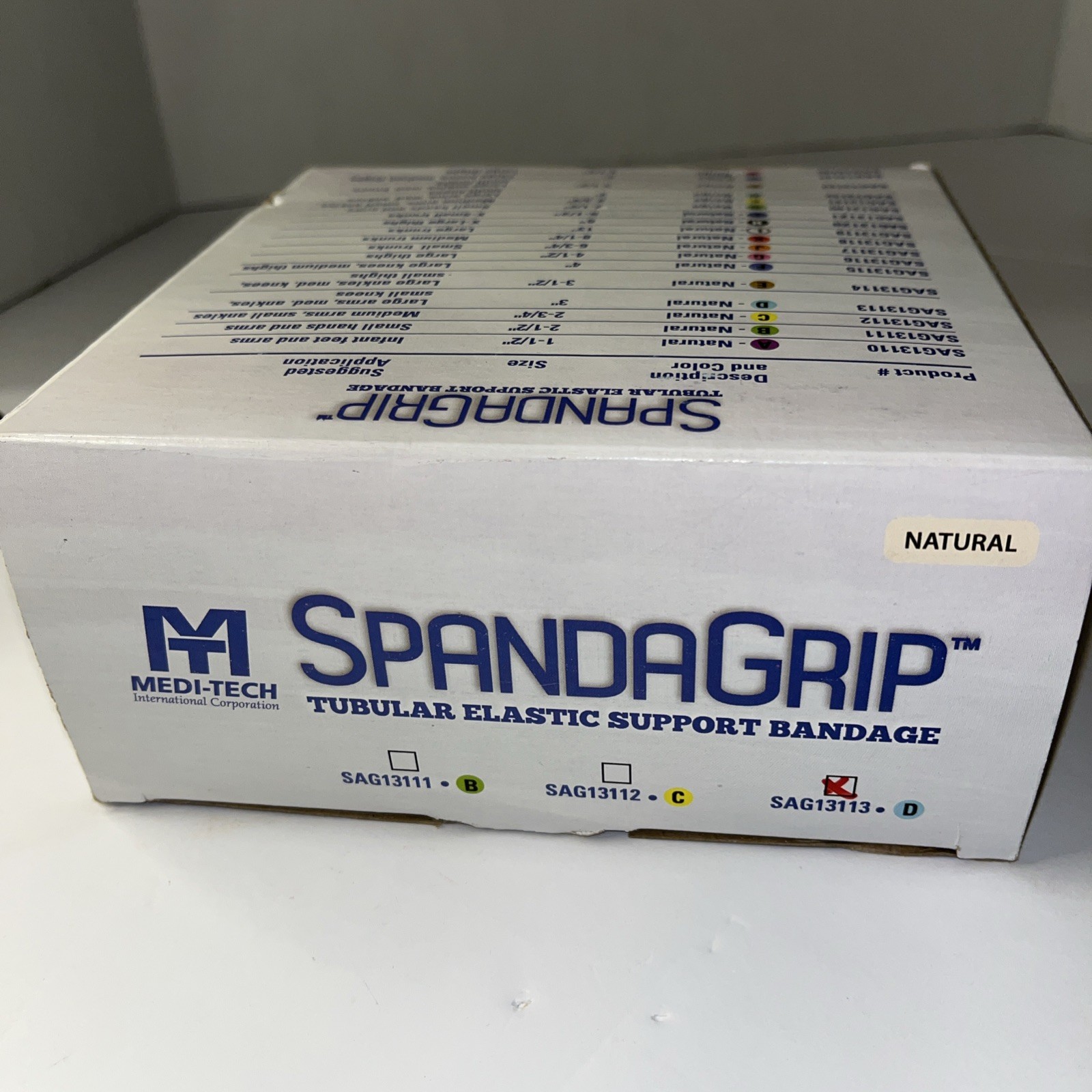 Spandagrip Tubular Elastic Support Bandage Roll 3” x 11 yds Size D Open Box