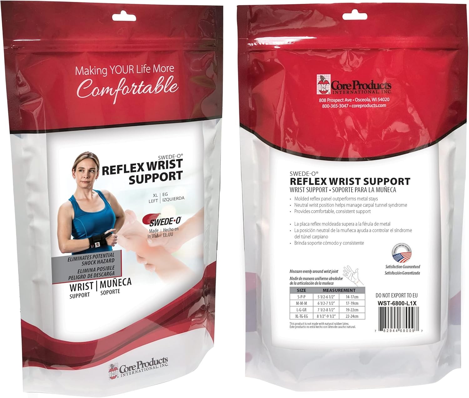 Core Products Reflex Wrist Support Left Extra Large