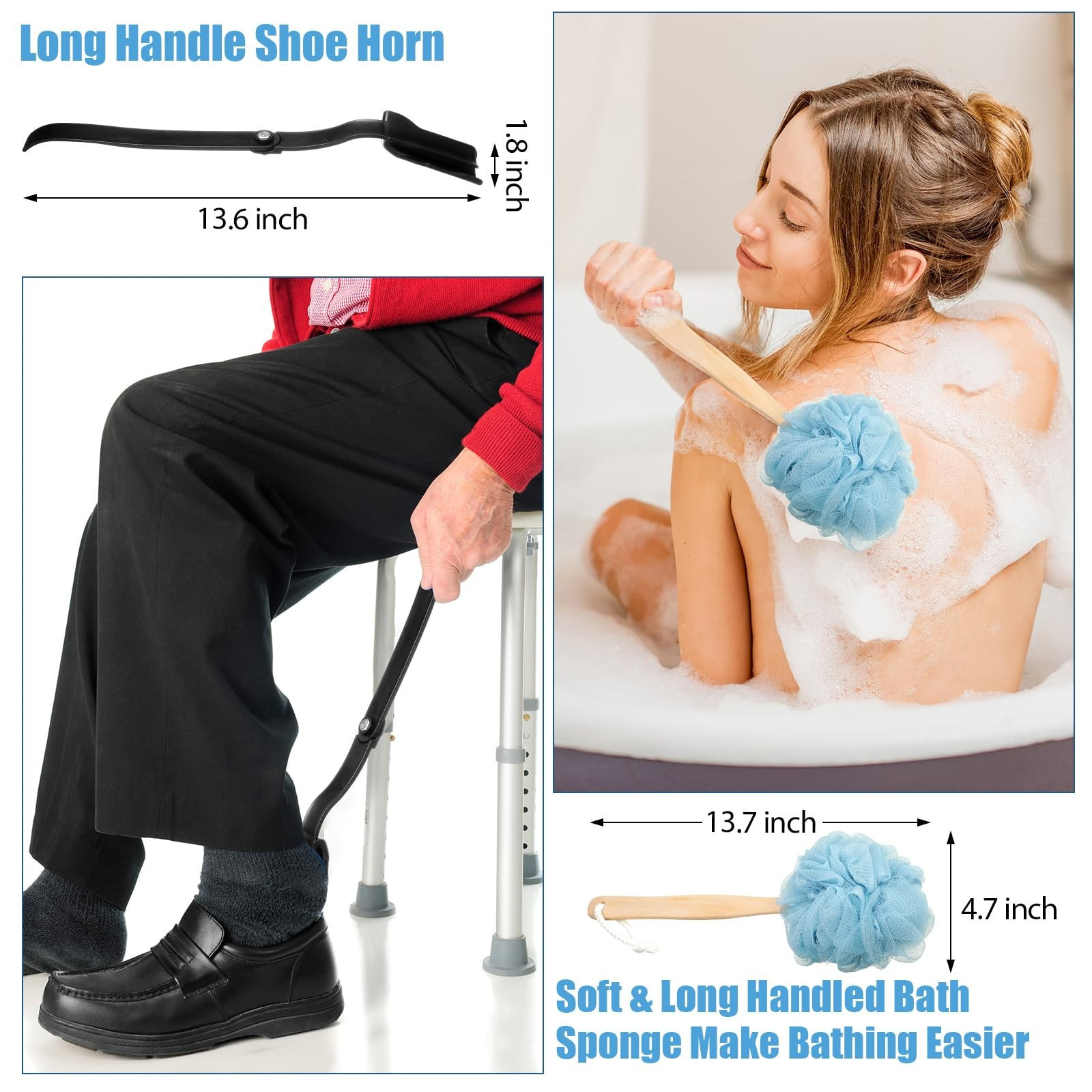 6 Pcs Total Hip Kit with Leg Lifter Hip Back Knee Replacement Recovery Aid for S