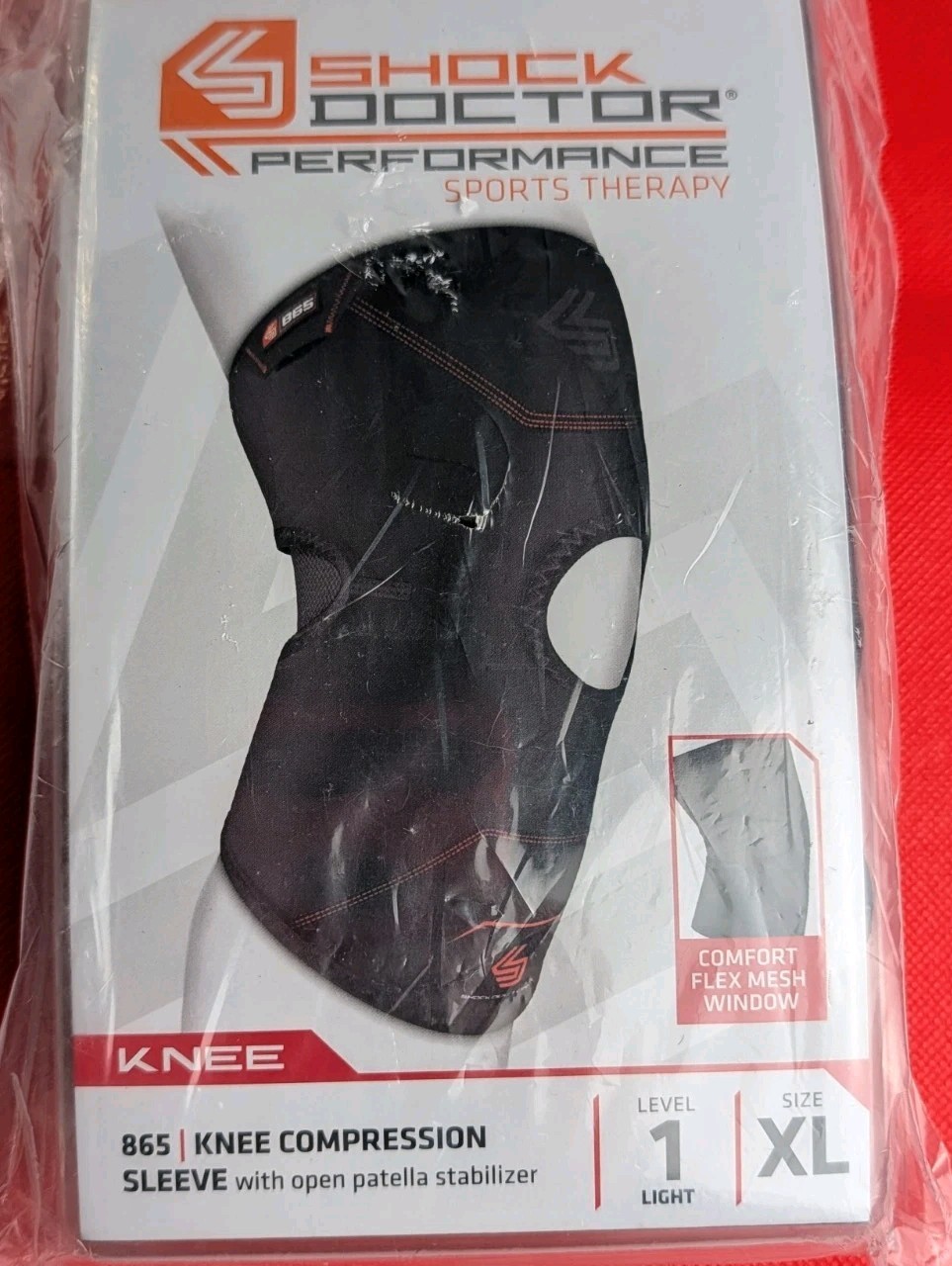Shock Doctor Performance Sports Therapy Knee Compression Sleeve XL 865