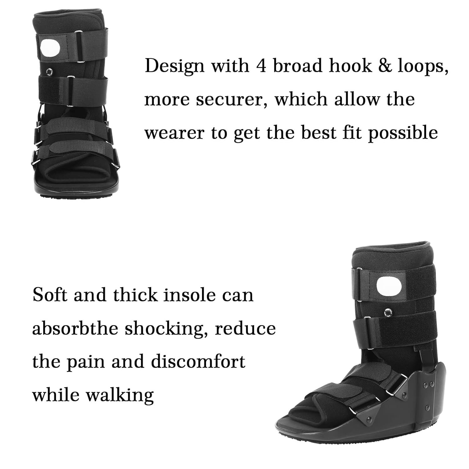 Jewlri Short Air Walker Fracture Boot Walking Protection Boot Inflatable