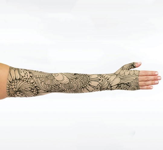 SUNFLOWER SWIRL Dreamsleeve Compression Sleeve by JUZO, Gauntlet Option ANY SIZE
