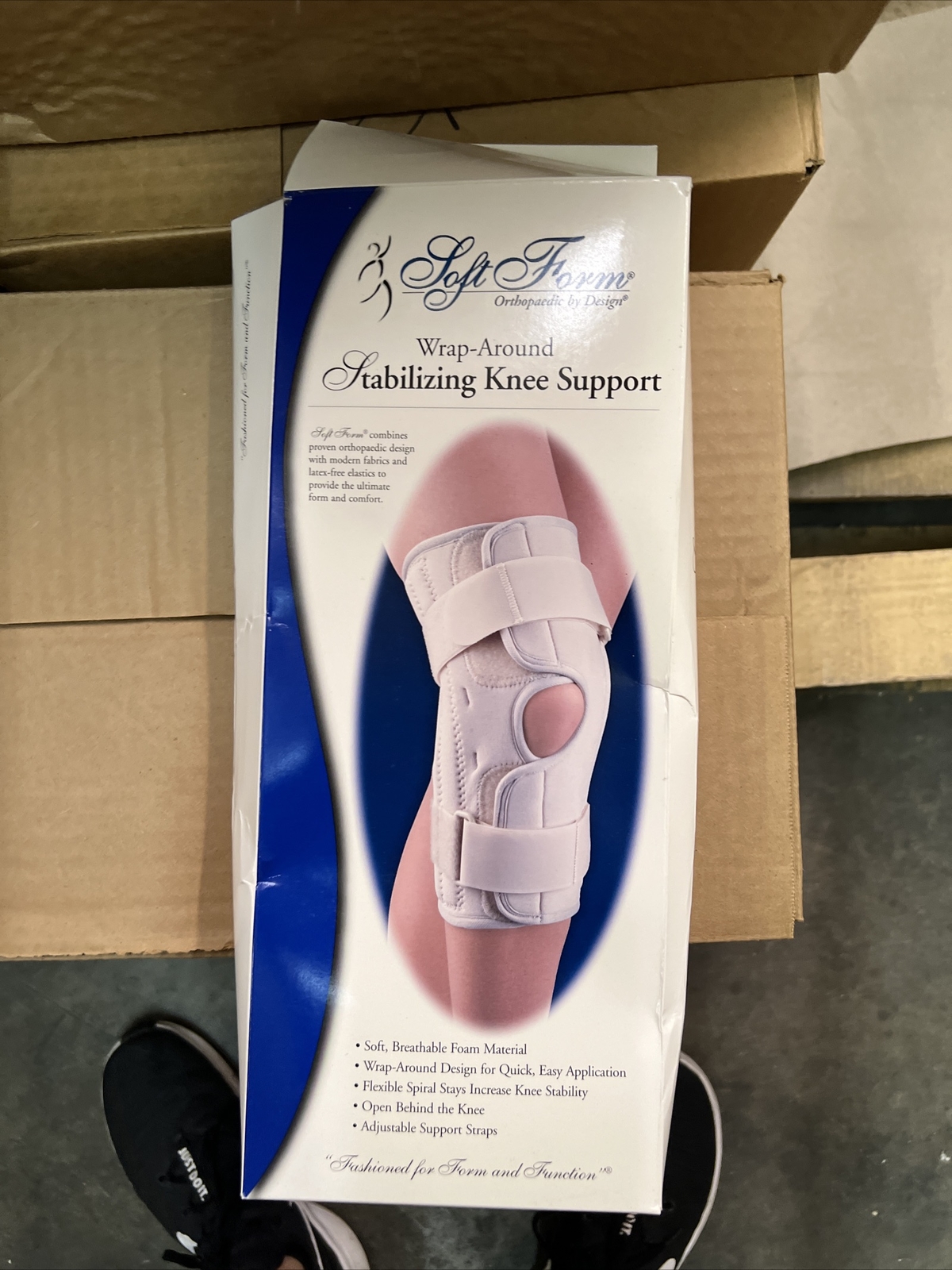 FLA Soft Form Wrap-Around Stabilizing Knee Support Beige X-Small