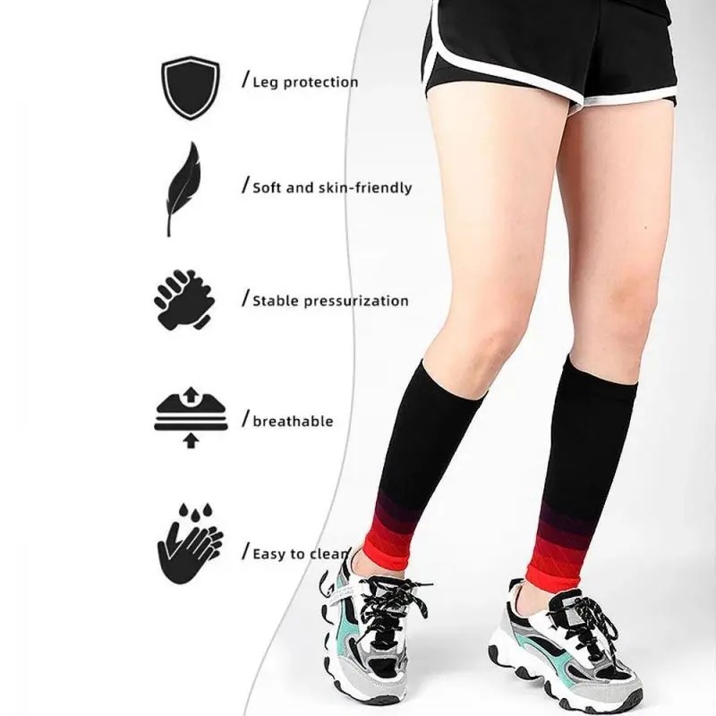 20-30mmHg Compression Calf Sleeves Running Shin Support Socks 1 Pair Unisex
