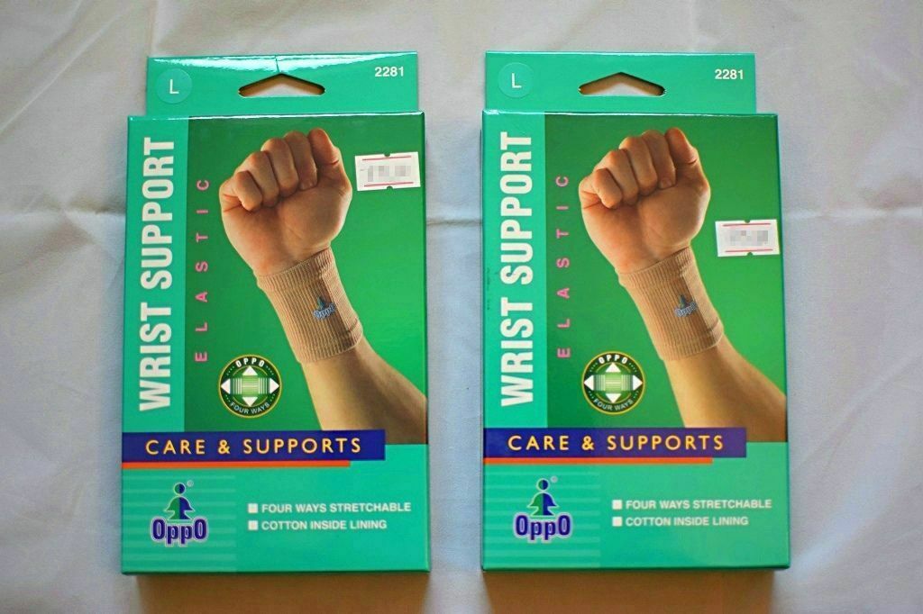 2 X Oppo 2281 Wrist Brace Elastic Support Splint Sports Wrap Arthritis Pain Sz L