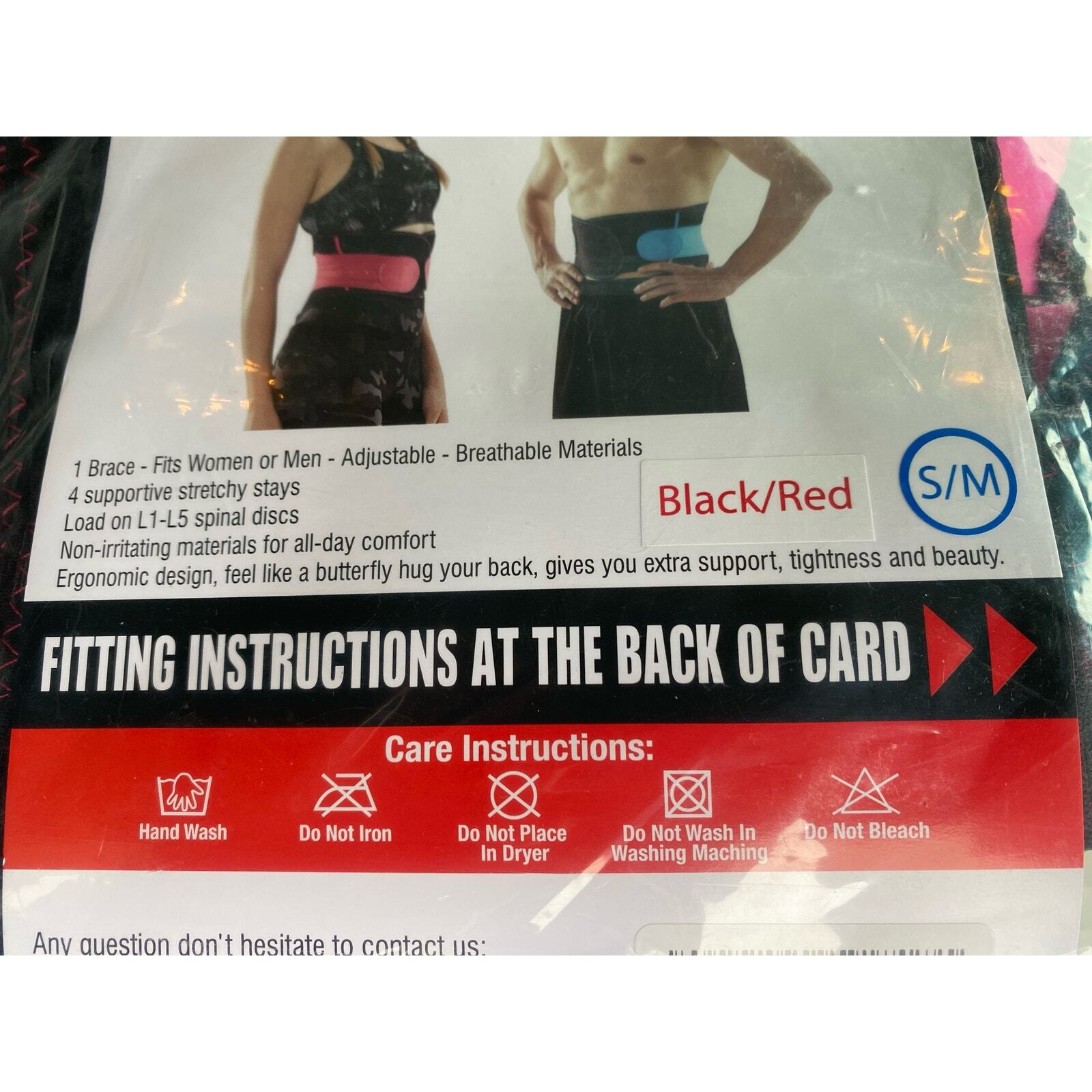 Timtakbo Women’s Size Small Medium Breathable Stretch Support Back Brace New