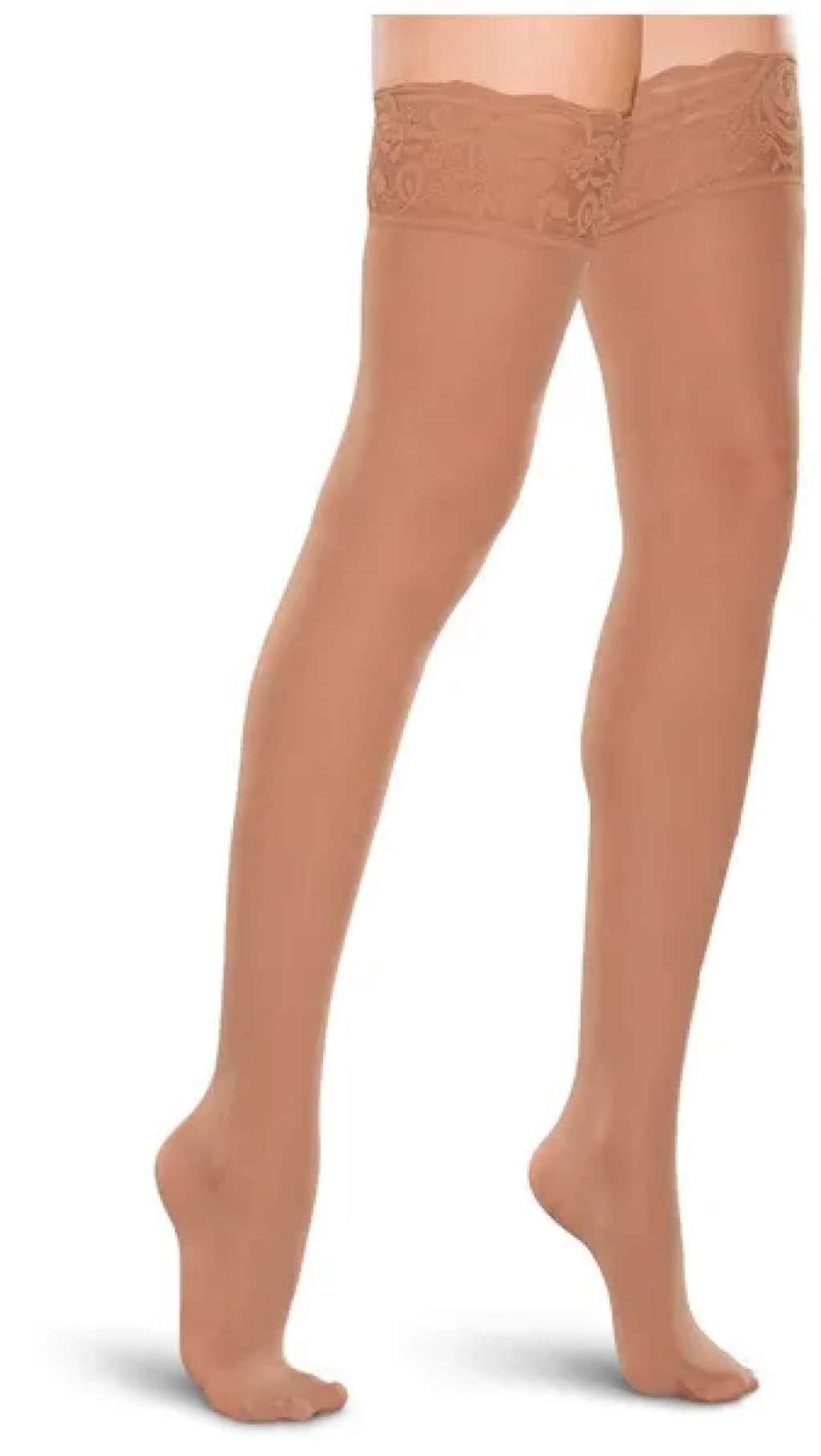 Therafirm Thigh Highs w/Lace Top 20-30mmHg (Bronze) Medium
