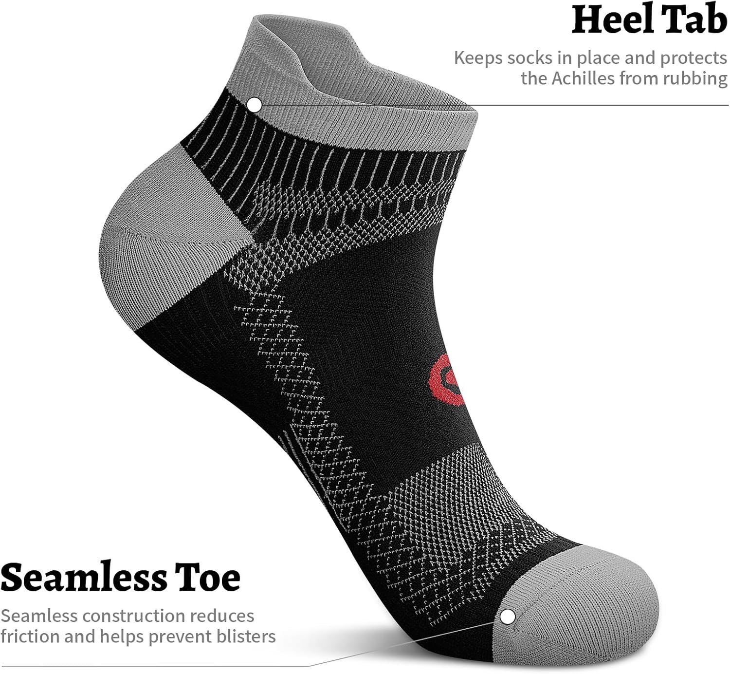 Low Cut Ankle Compression Socks for Enhanced Support – Available in 2/4/6 Pairs