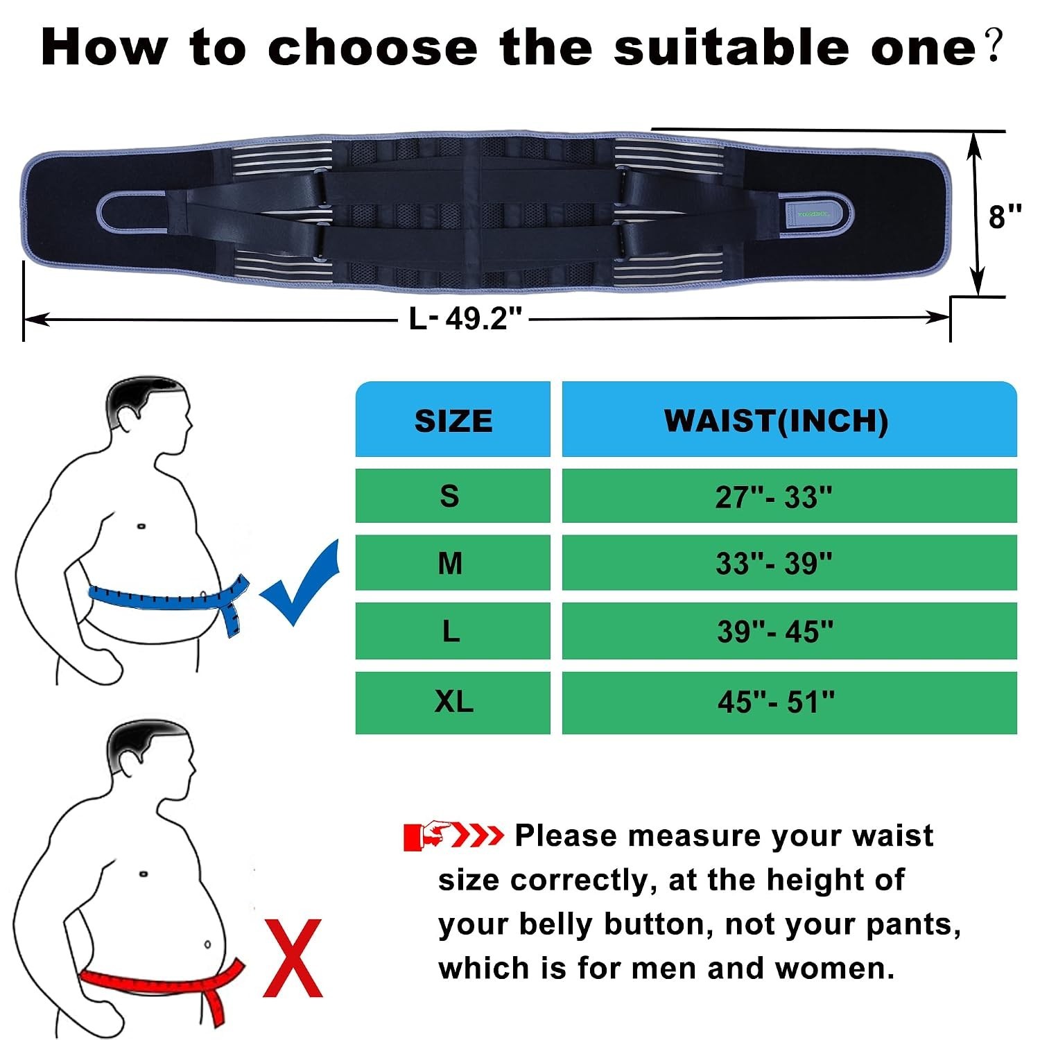 Back Brace for Herniated Disc,Lower Back Pain Relief,Strain,Adjustable Lumbar…